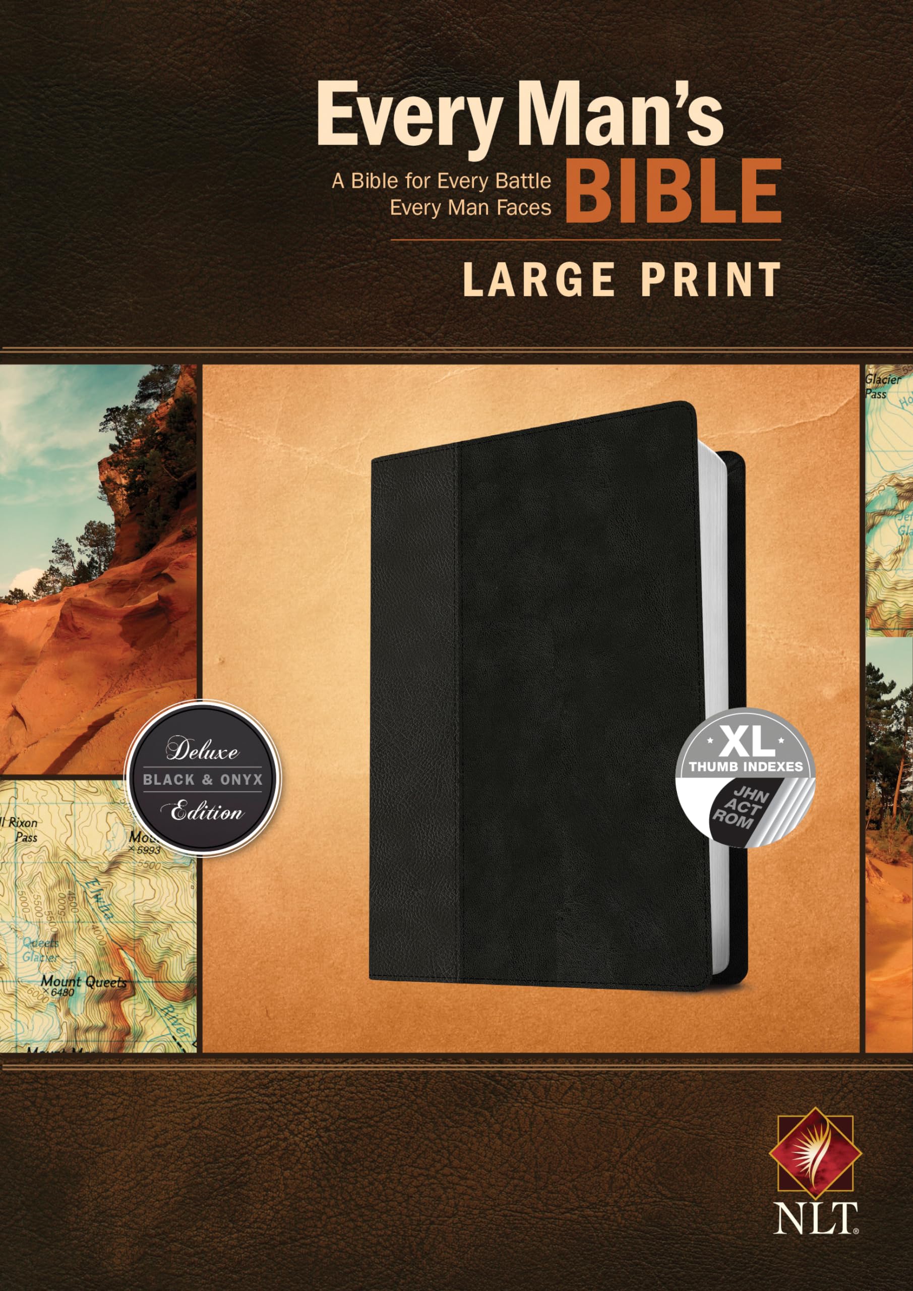 Every Man's Bible NLT, Large Print, TuTone (LeatherLike, Black/Onyx, Indexed): New Living Translation, Black/Onyx LeatherLike Film, Art & Culture