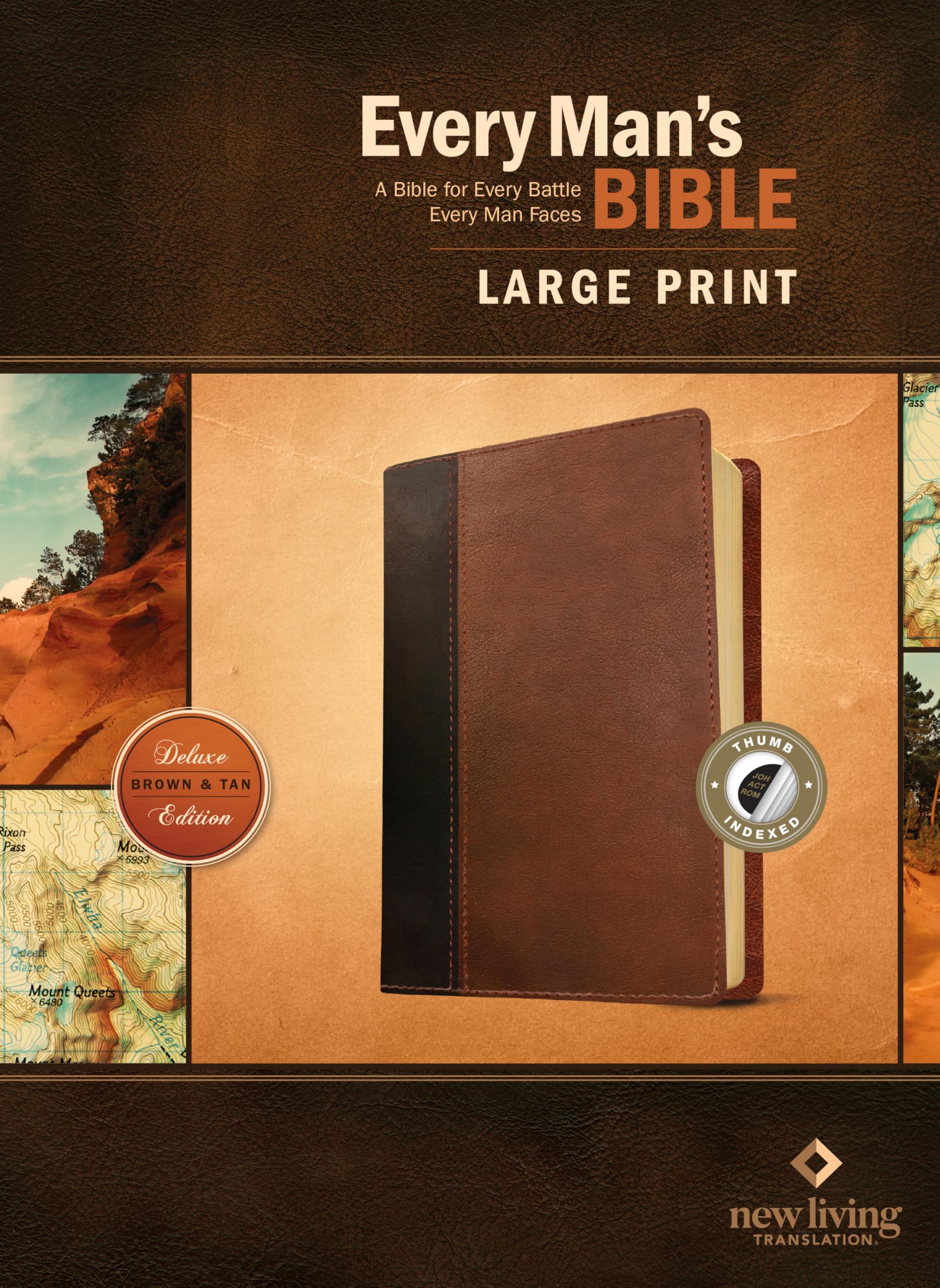 NLT Every Man's Bible, Large Print, Brown/Tan, Indexed: New Living Translation, Brown and Tan Film, Art & Culture