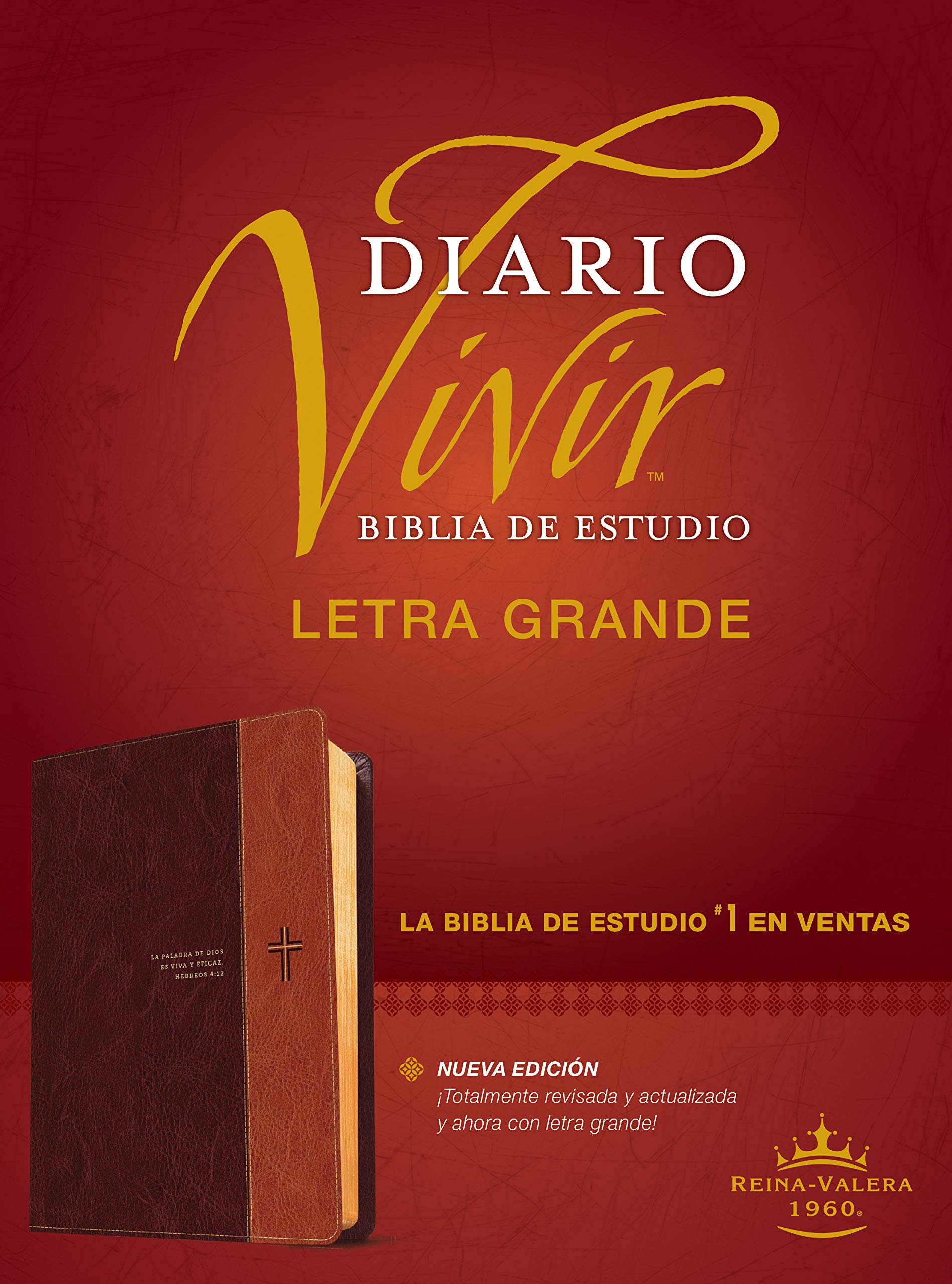 Biblia de Estudio del Diario Vivir Rvr60, Letra Grande (Letra Roja, Sentipiel, Café/Café Claro): Reina-Valera 1960, Café/Cafe claro sentipiel Film, Art & Culture