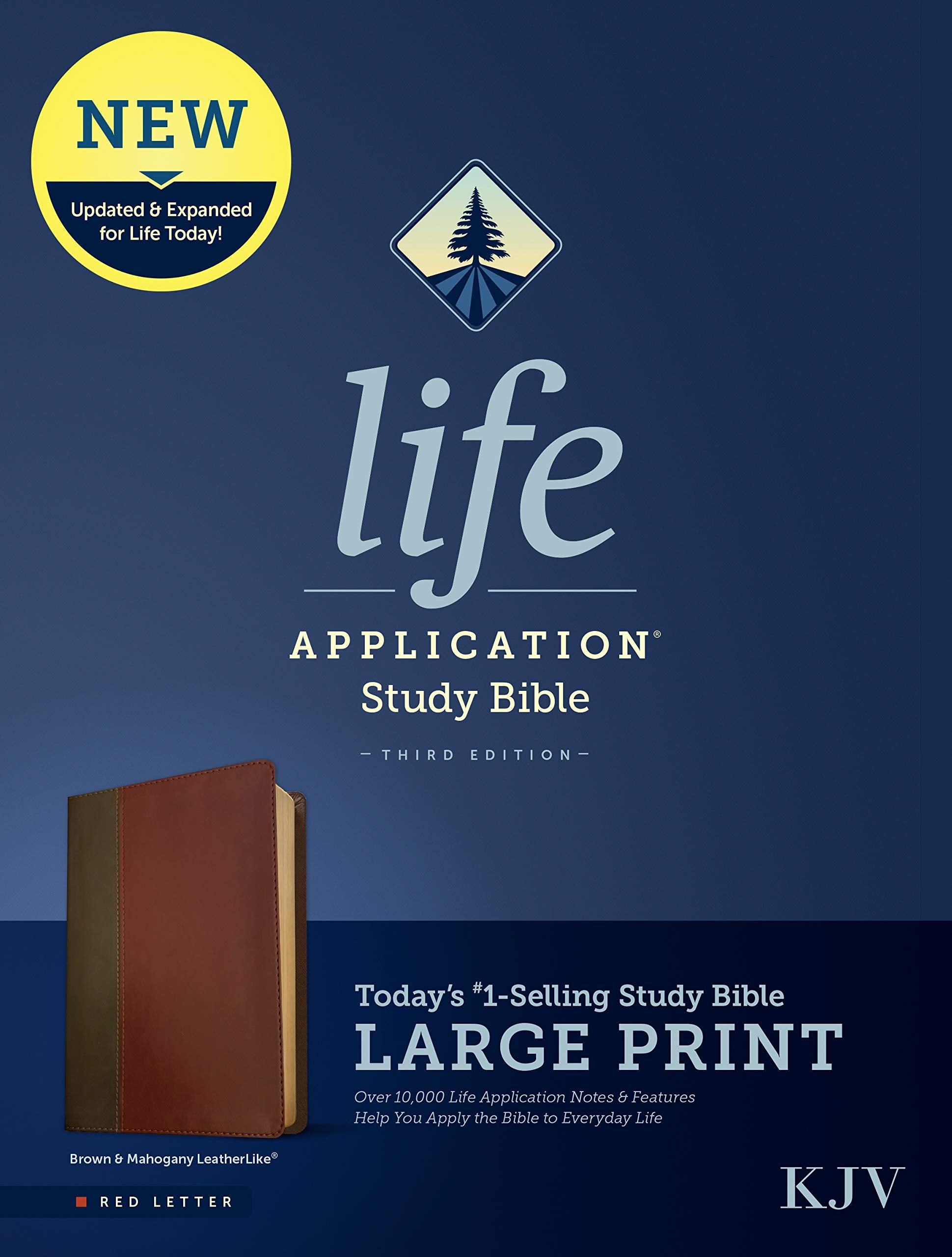 Life Application Study Bible: King James Version, Brown & Mahogany, Leatherlike, Red Letter Religion & Esotericism