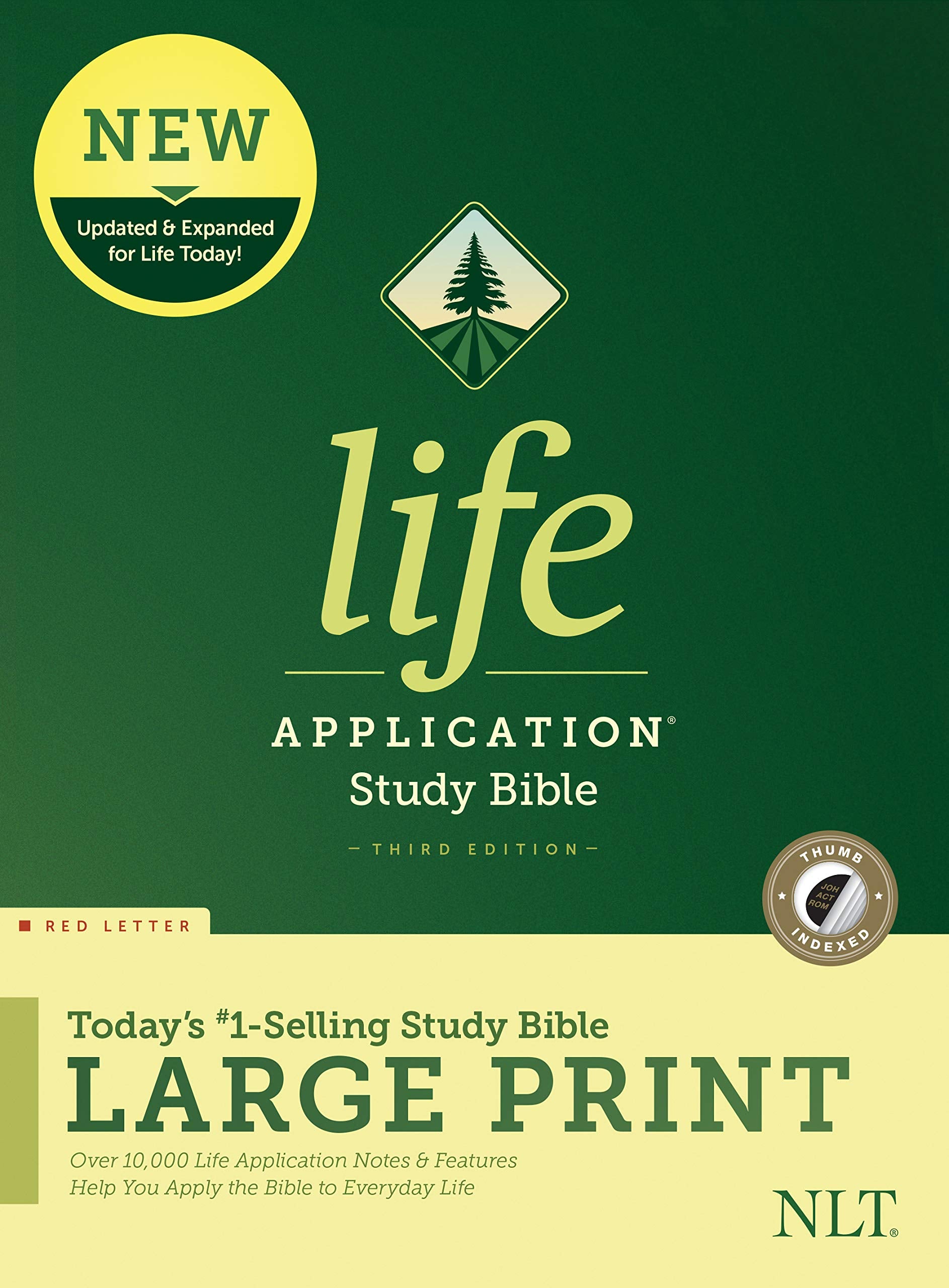 NLT Life Application Study Bible, Third Edition, Large Print (Red Letter, Hardcover, Indexed): New Living Translation, Life Application Study Bible, Red Letter Film, Art & Culture