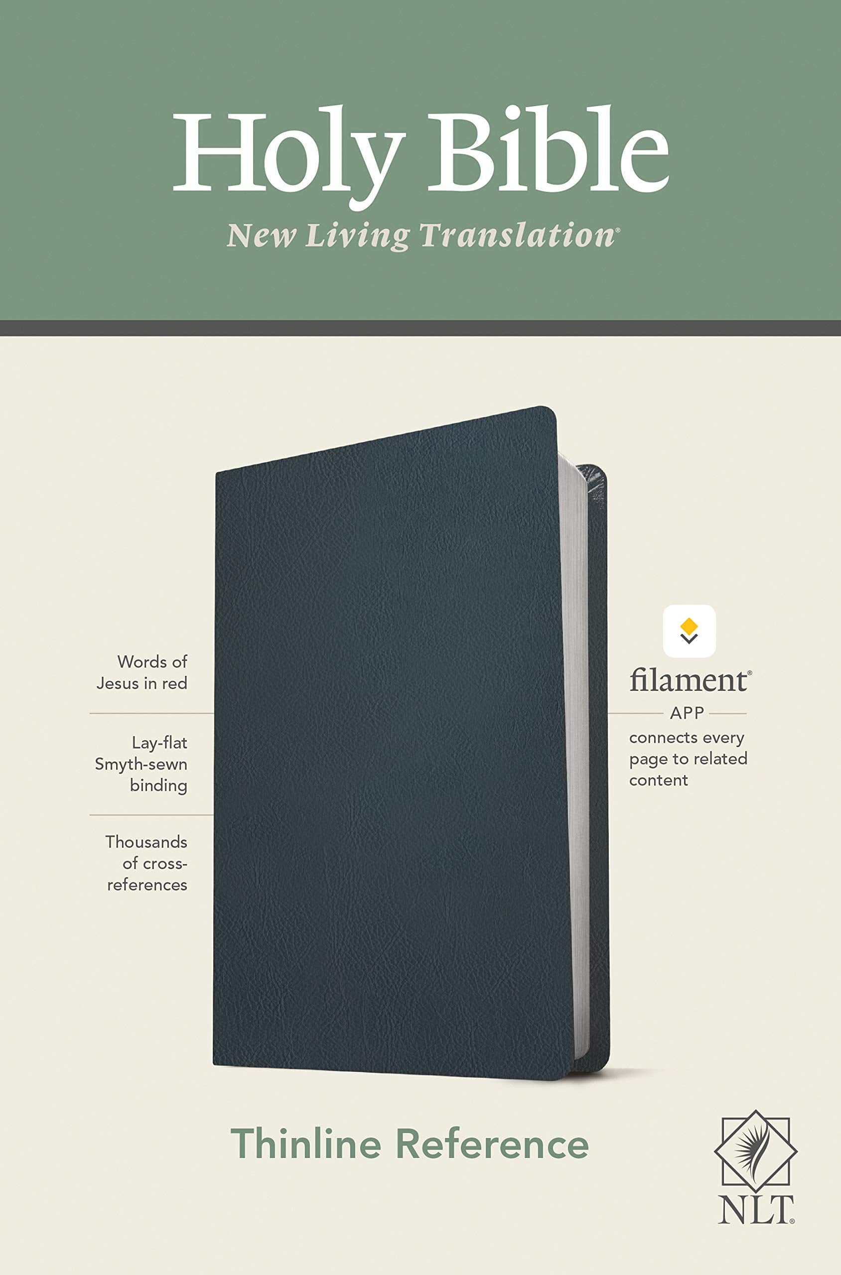 NLT Thinline Reference Bible, Filament Enabled Edition (Red Letter, Genuine Leather, Blue): New Living Translation, Navy Blue Genuine Leather, Thinline Reference Letter Film, Art & Culture