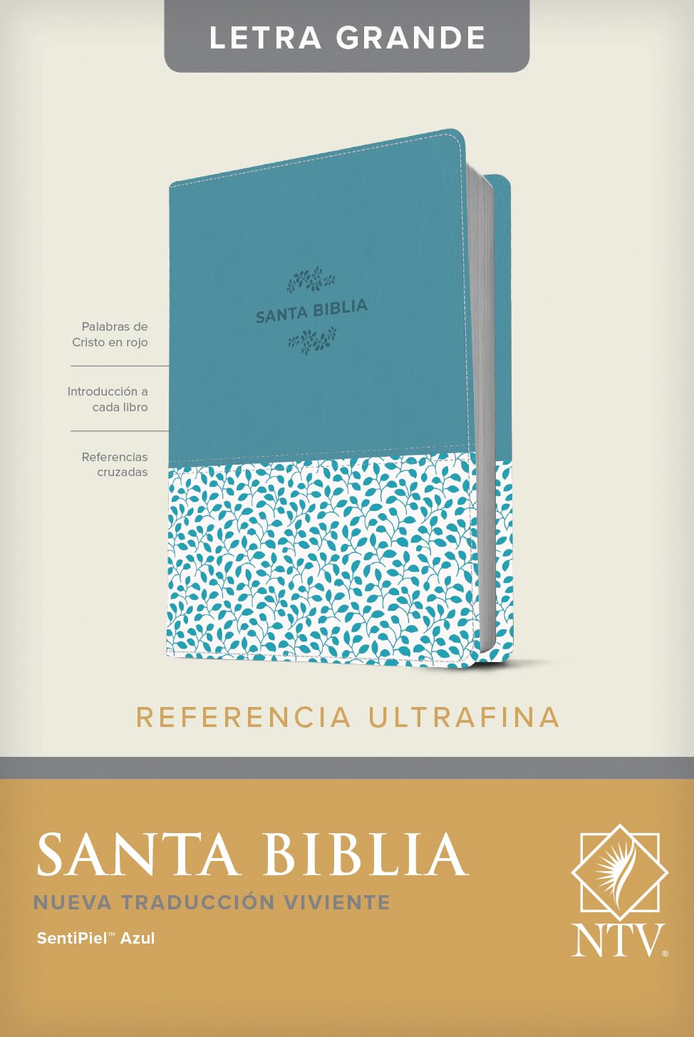 Santa Biblia Ntv, Edición de Referencia Ultrafina, Letra Grande (Sentipiel, Azul, Índice): Nueva Traducion Viviente, Azul, SentiPiel, Letre Grande, Referencias Ultrafina Film, Art & Culture