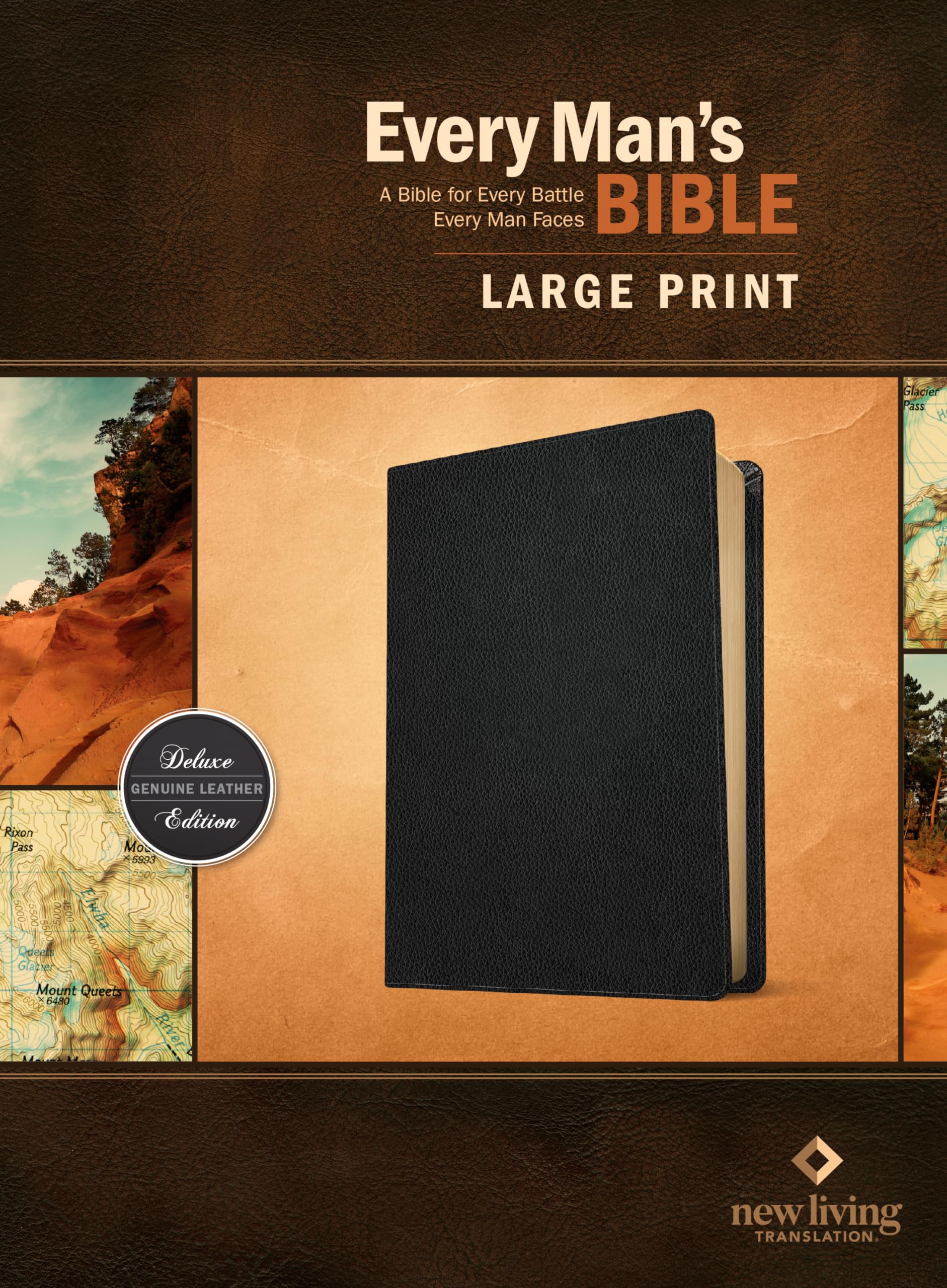Every Man's Bible: New Living Translation, Black, Genuine Leather Religion & Esotericism