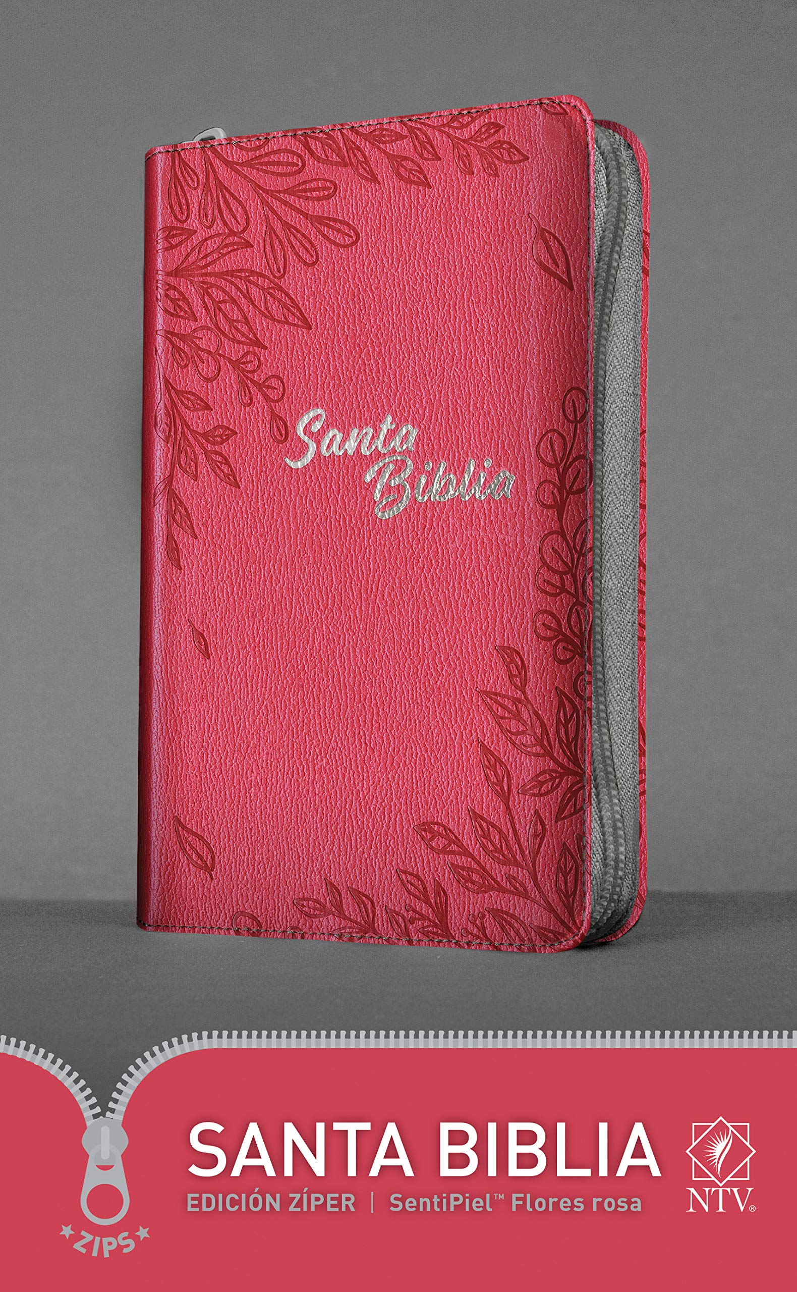Santa Biblia: NTV, Edición Zíper, Flores Rosa Sentipiel Religion & Esotericism