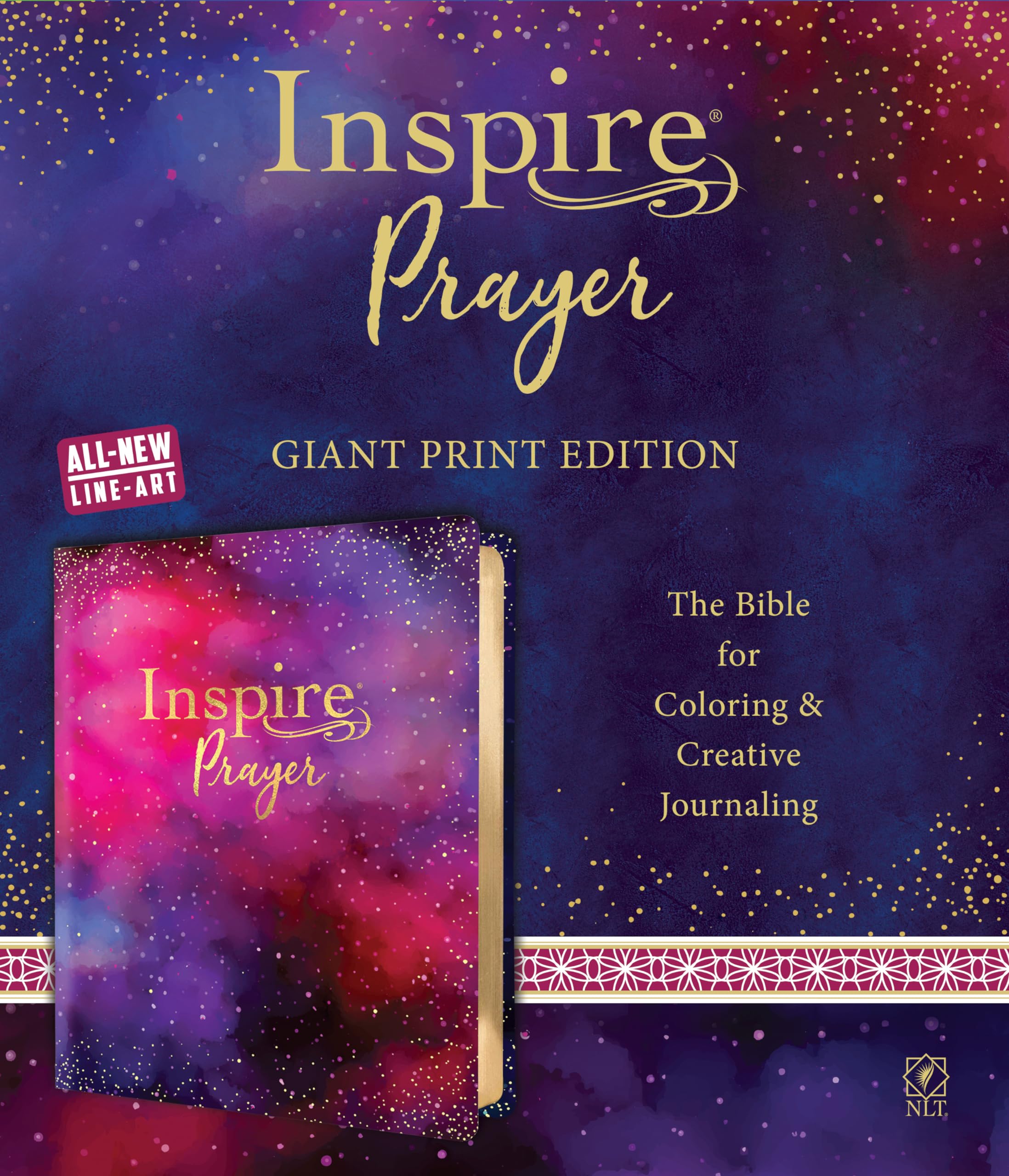 Inspire Prayer: New Living Translation, Purple Galaxy with Gold Foil, Leatherlike: The Bible for Coloring & Creative Journaling Media & Communication