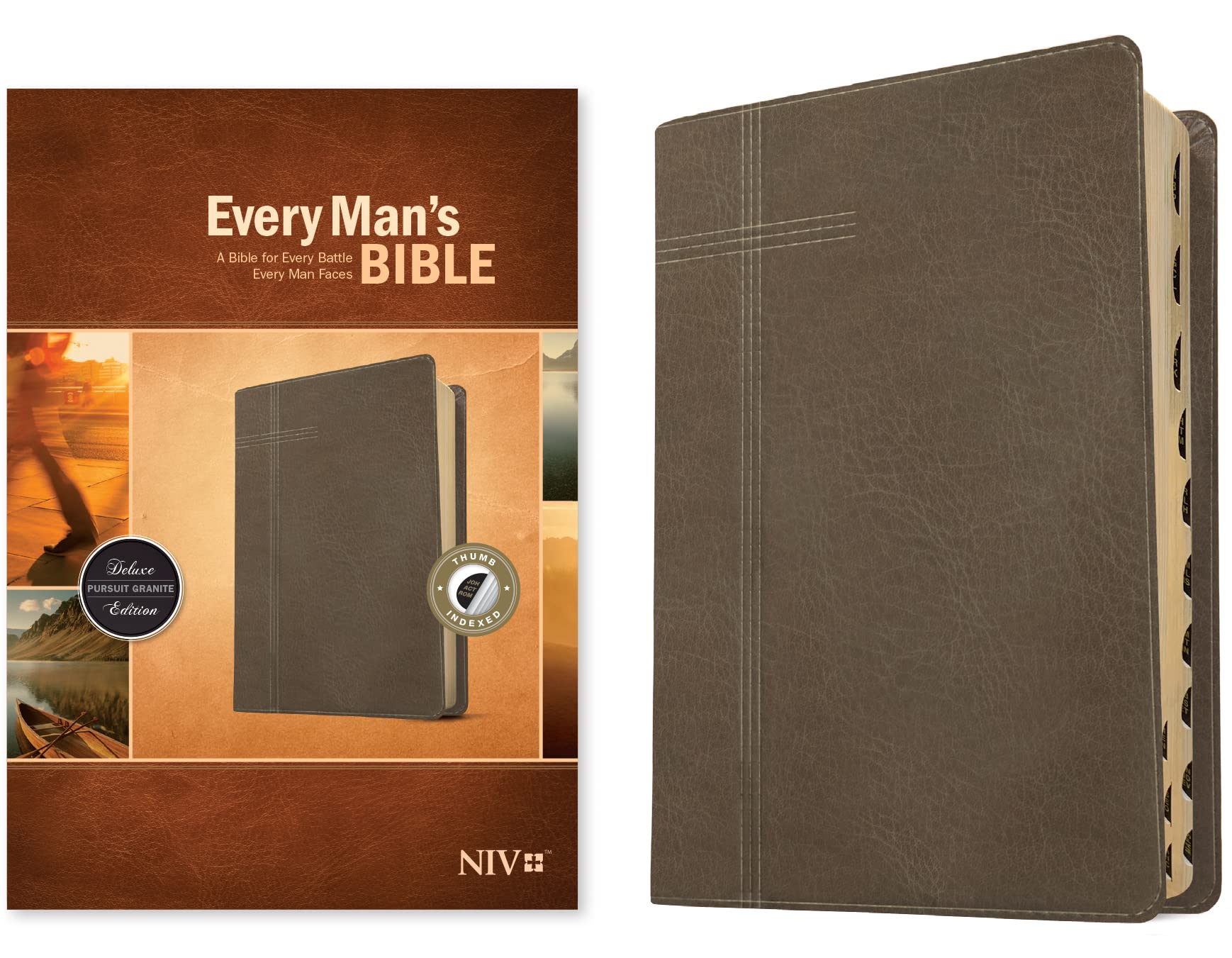 Holy Bible: Every Man's Bible Niv Leatherlike, Pursuit Granite Religion & Esotericism