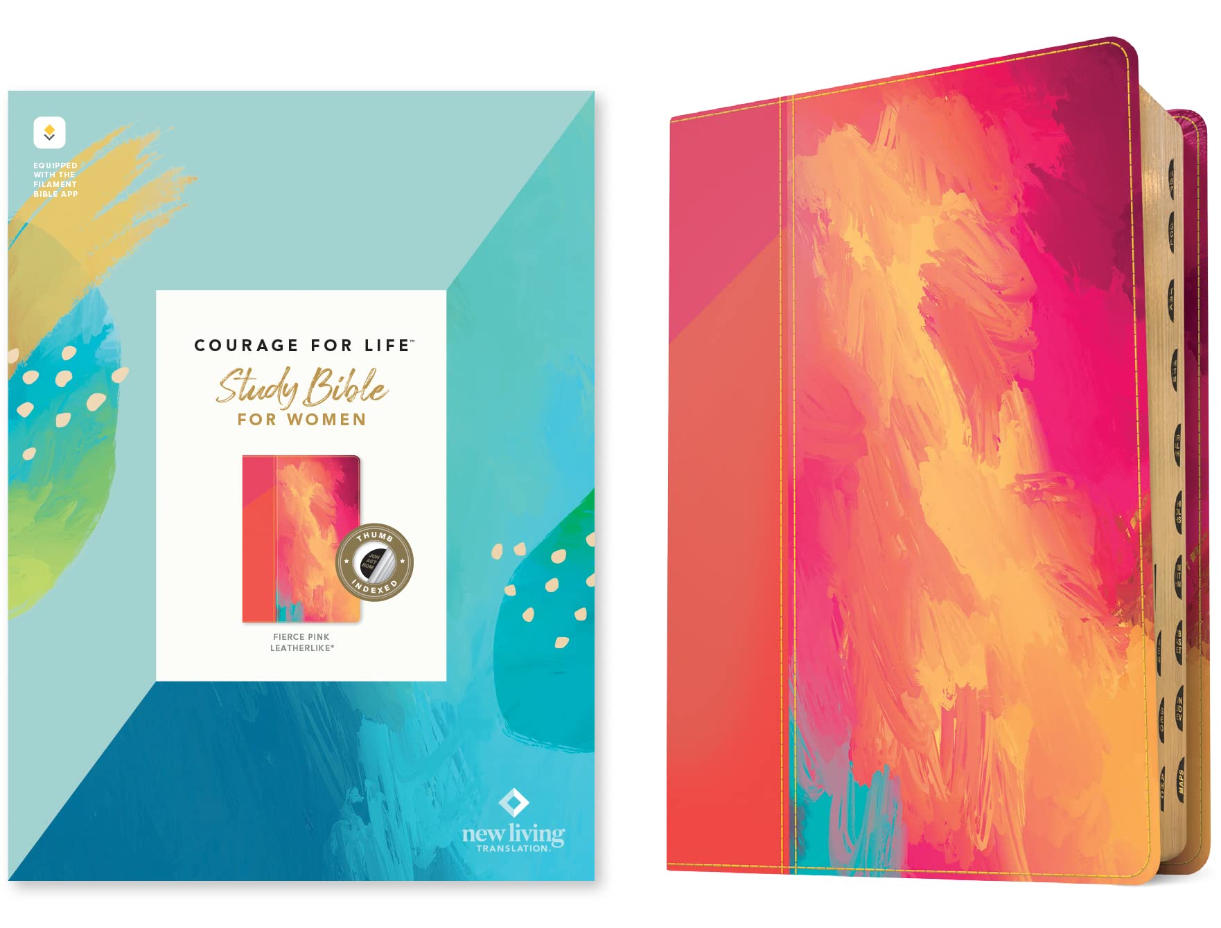 Courage for Life Study Bible for Women: New Living Translation, Fierce Pink, Filament Enabled Religion & Esotericism