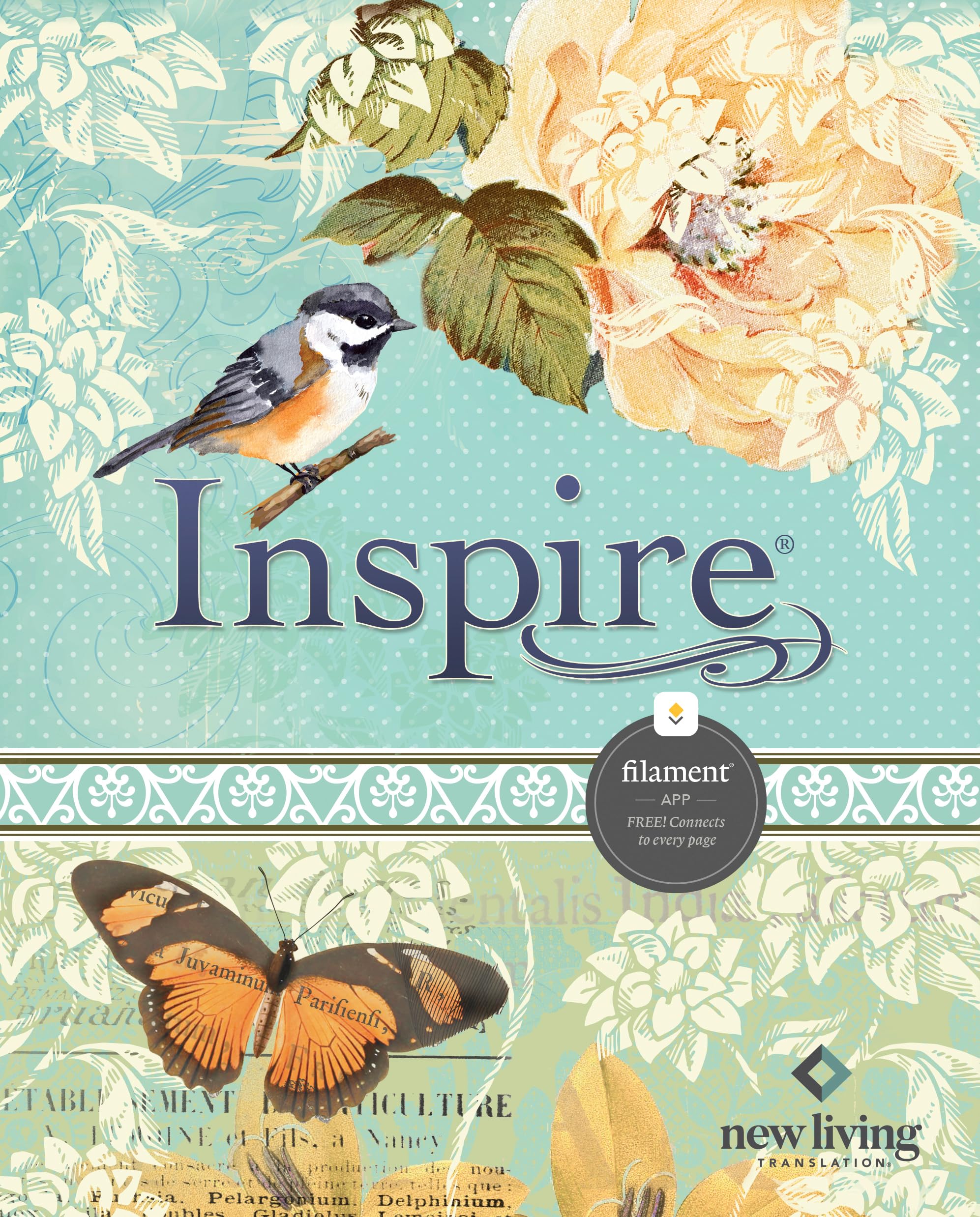 Inspire Bible Nlt: New Living Translation, Aquamarine, Leatherlike, Filament Enabled, the Bible for Coloring & Creative Journaling, With Ribbon Marker Religion & Esotericism