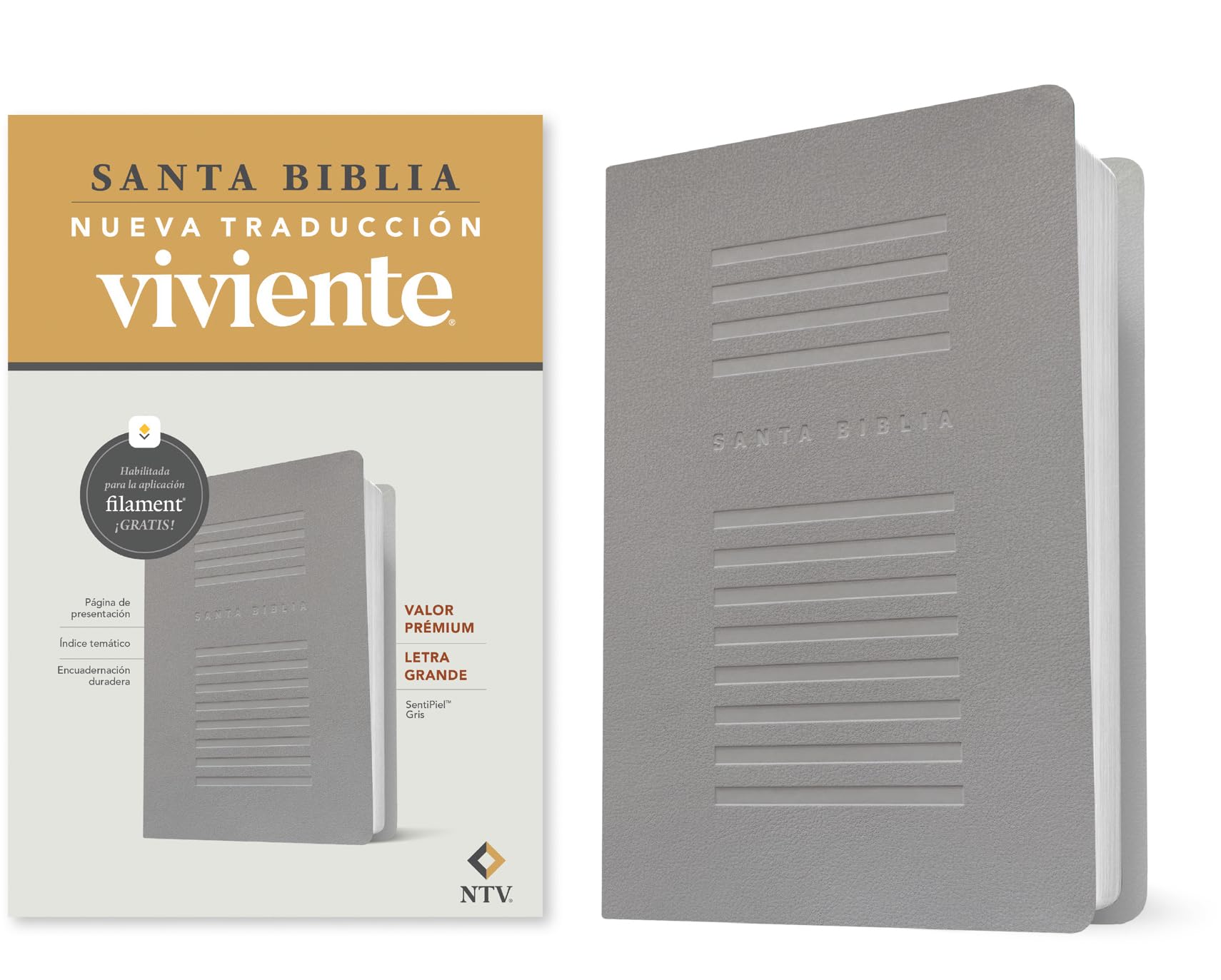 Biblia Valor Prémium Ntv, Letra Grande Con Filament (Sentipiel, Gris) Religion & Esotericism