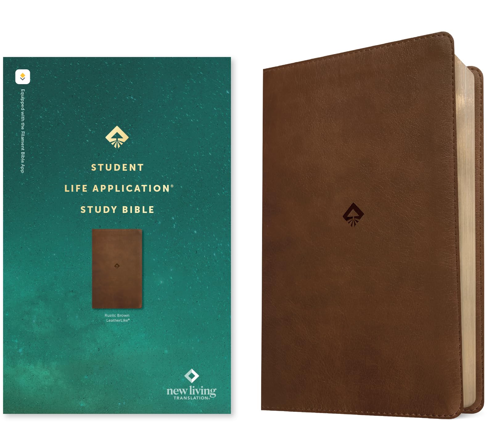 Holy Bible: New Living Translation, Rustic Brown, Leatherlike, Student Life Application Study, Filament Enabled, Red Letter With Ribbon Marker Religion & Esotericism