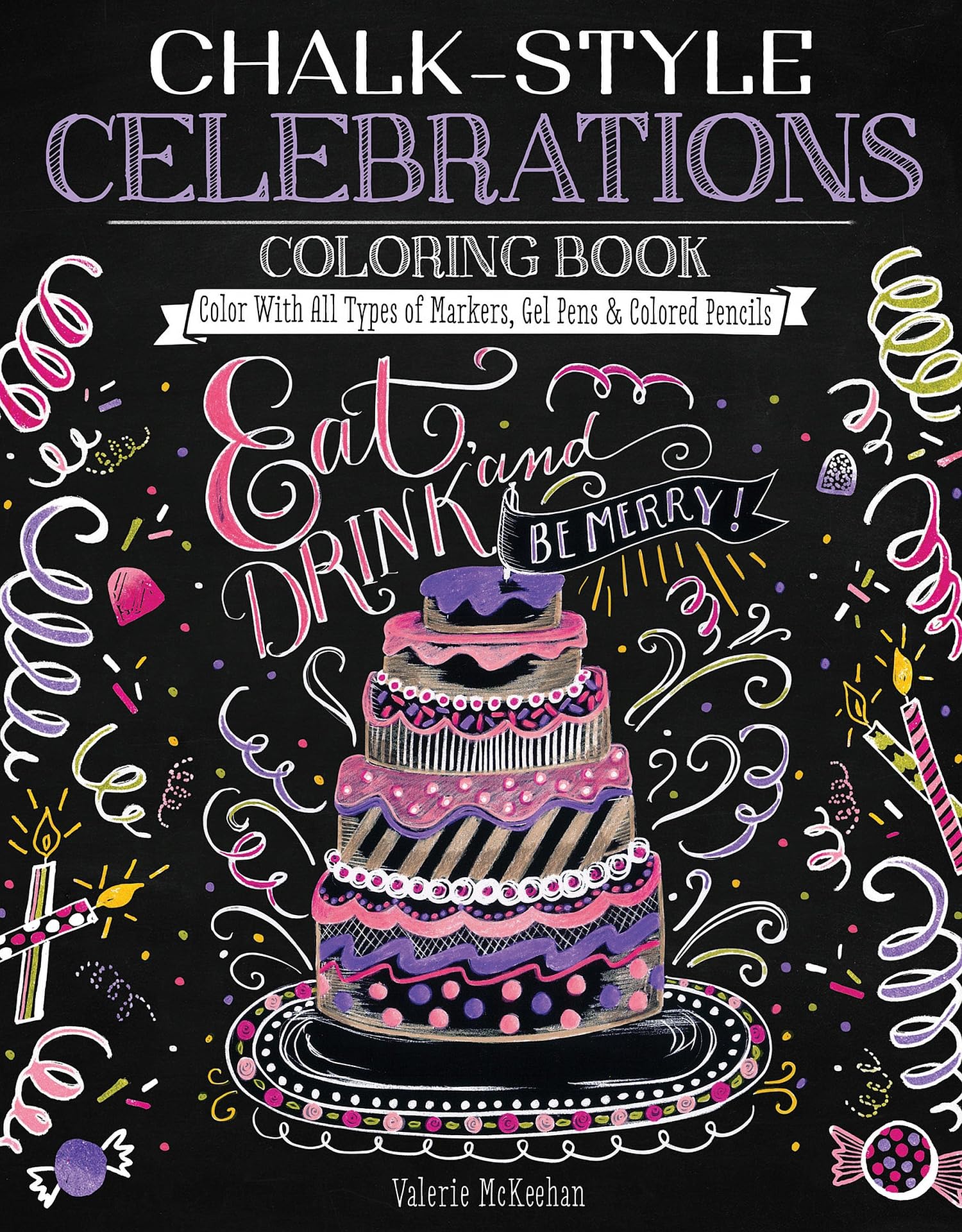 Product Image: Chalk-Style Celebrations Coloring Book