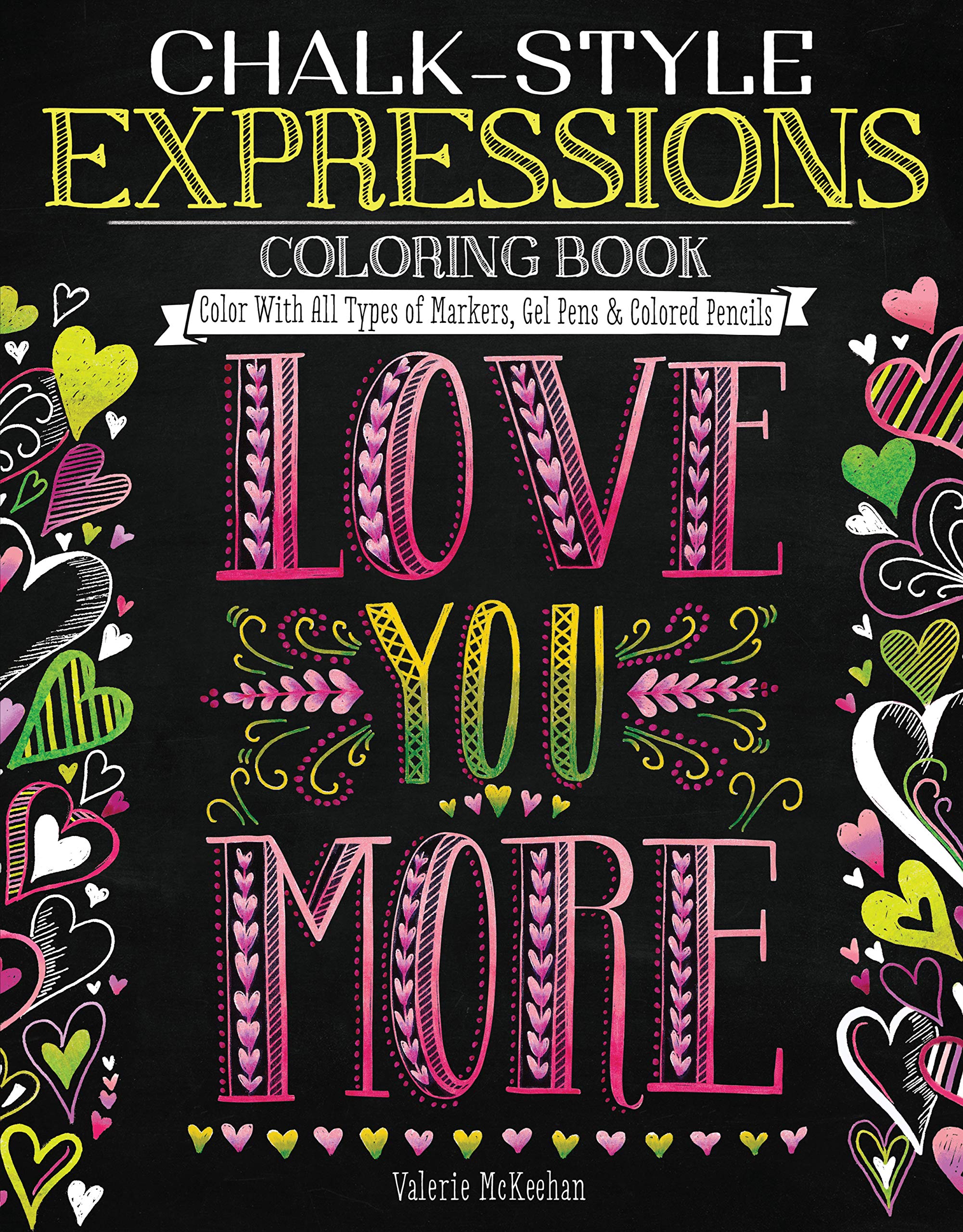 Chalk-Style Expressions Coloring Book book