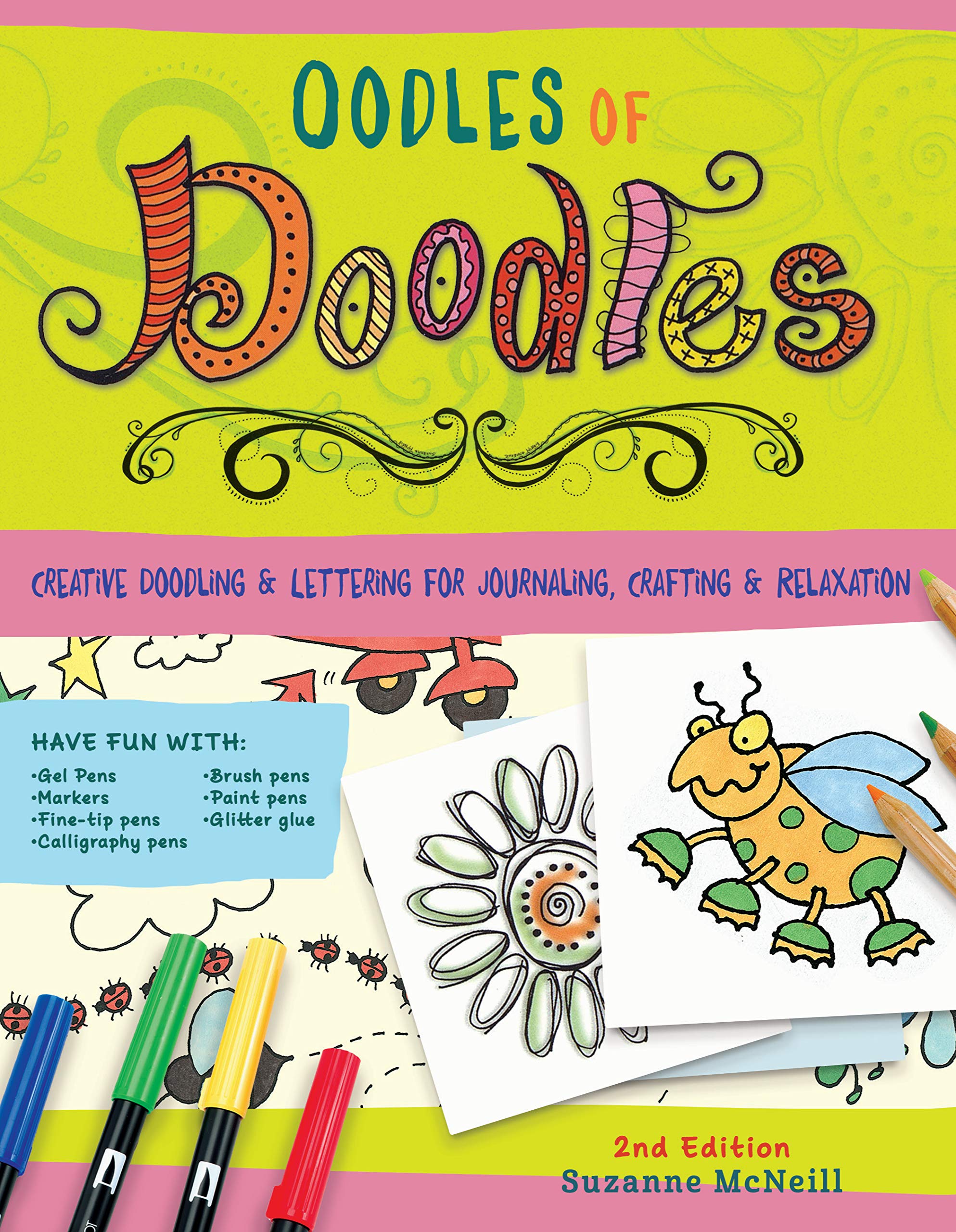 Oodles of Doodles, 2nd Edition: Creative Doodling & Lettering for Journaling, Crafting & Relaxation Cartoons