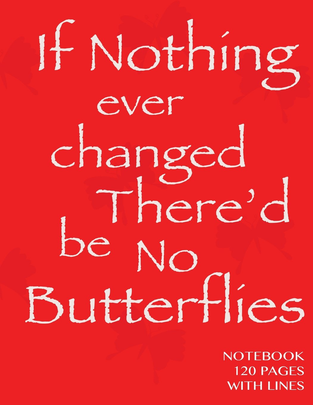 Notebook 120 pages with lines: If Nothing Changes Notebook with red cover, ruled notebook, perfect bound, ideal for composition notebook or journal Learning & Reference