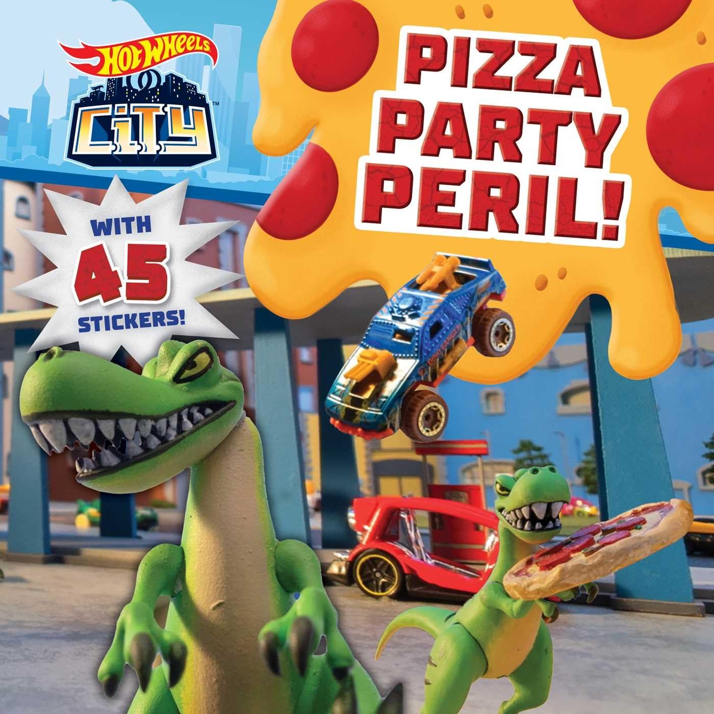 Pizza Party Peril!: Car Racing Storybook With 45 Stickers for Kids Ages 3 to 5 Years (Hot Wheels City) Novels & Short Stories