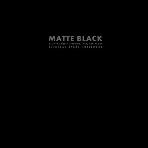 Matte Black Storyboard Notebook, 8x8, 100 Pages (Big Square Sized Notebooks) Business & Technology