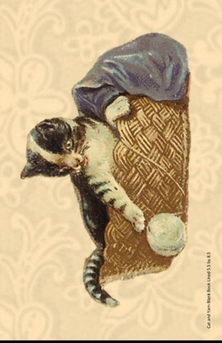 Cat and Yarn Blank Book Lined 5.5 by 8.5: 5.5 by 8.5 inch 100 page lined blank book suitable as a journal, notebook, or diary with a cover photo of a ... alternative for cats with feline leukemia. Books