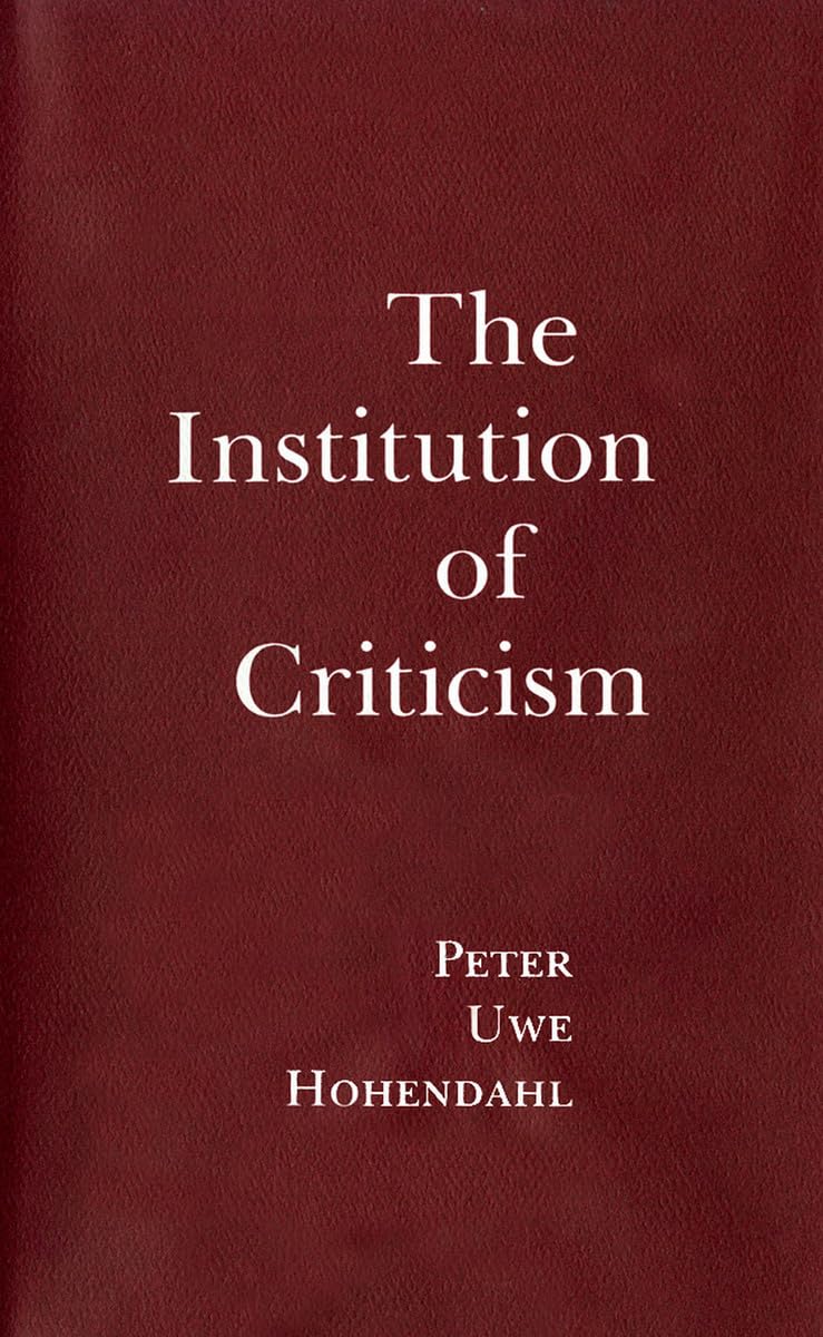 The Institution of Criticism Philosophy