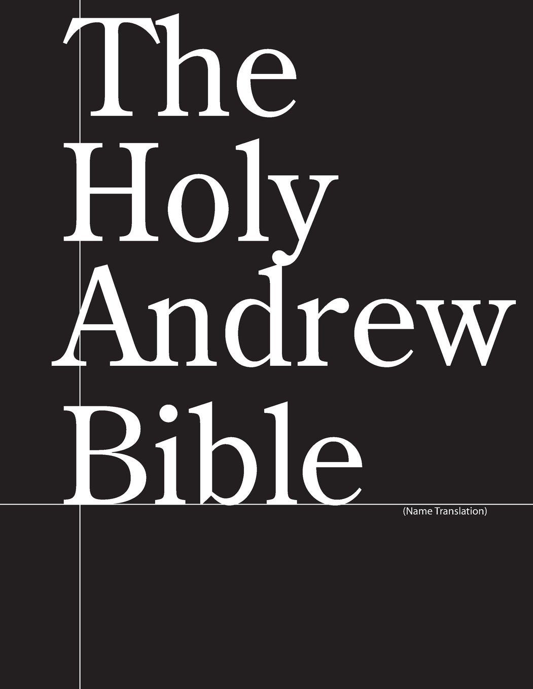 The Holy Andrew Bible (Name Translation) Contemporary literature