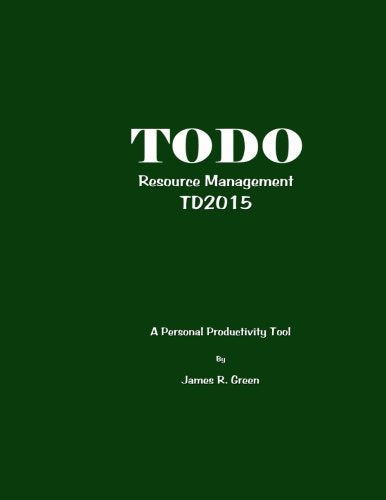 TD2015: 2015 One Day/Page Project Manager (TODO Time Management Tools, Band 3) Business, Finance & Career