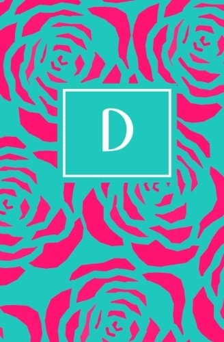 D: Personalized Initial Journal/Notebook/Diary (Pink Floral on Teal Monogram Journals, Band 4) Self-help
