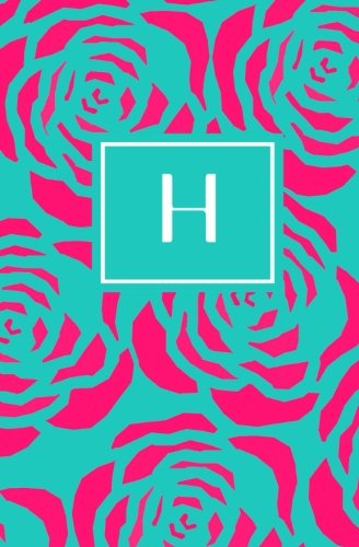 H: Personalized Initial Journal/Notebook/Diary (Pink Floral on Teal Monogram Journals, Band 8) Self-help