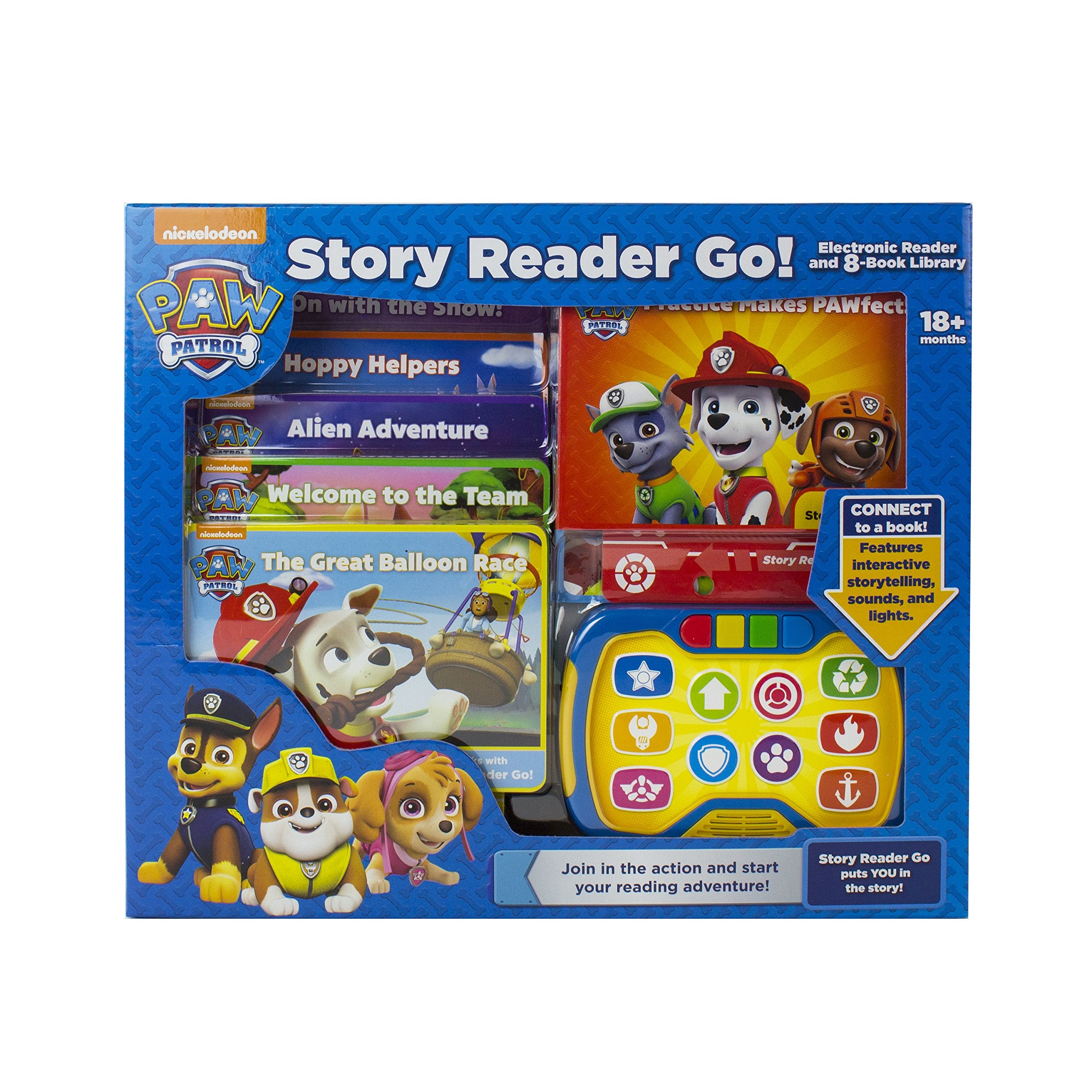 Nickelodeon PAW Patrol Chase, Skye, Marshall, and More! - Story Reader Go Electonic Reader and 8-Book Library - PI Kids Novels & Short Stories