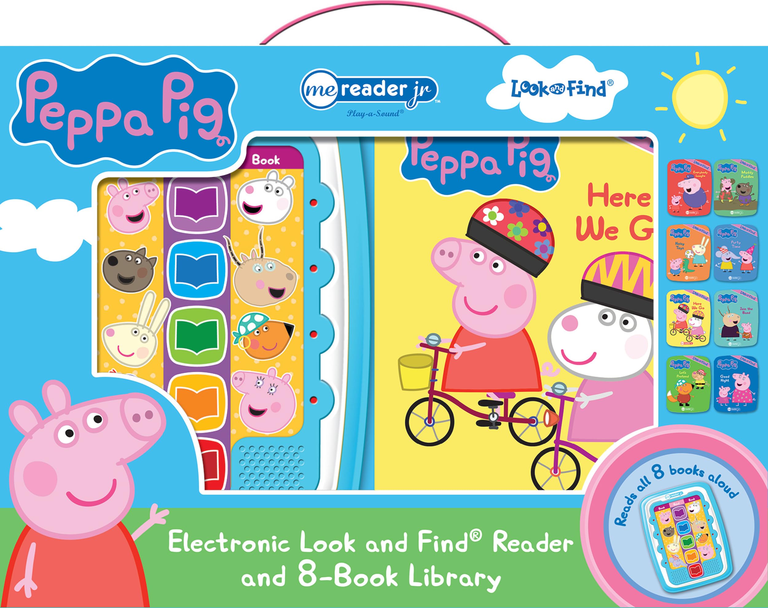 Peppa Pig - Electronic Me Reader Jr and 8 Look and Find Sound Book Library - PI Kids Non-fiction