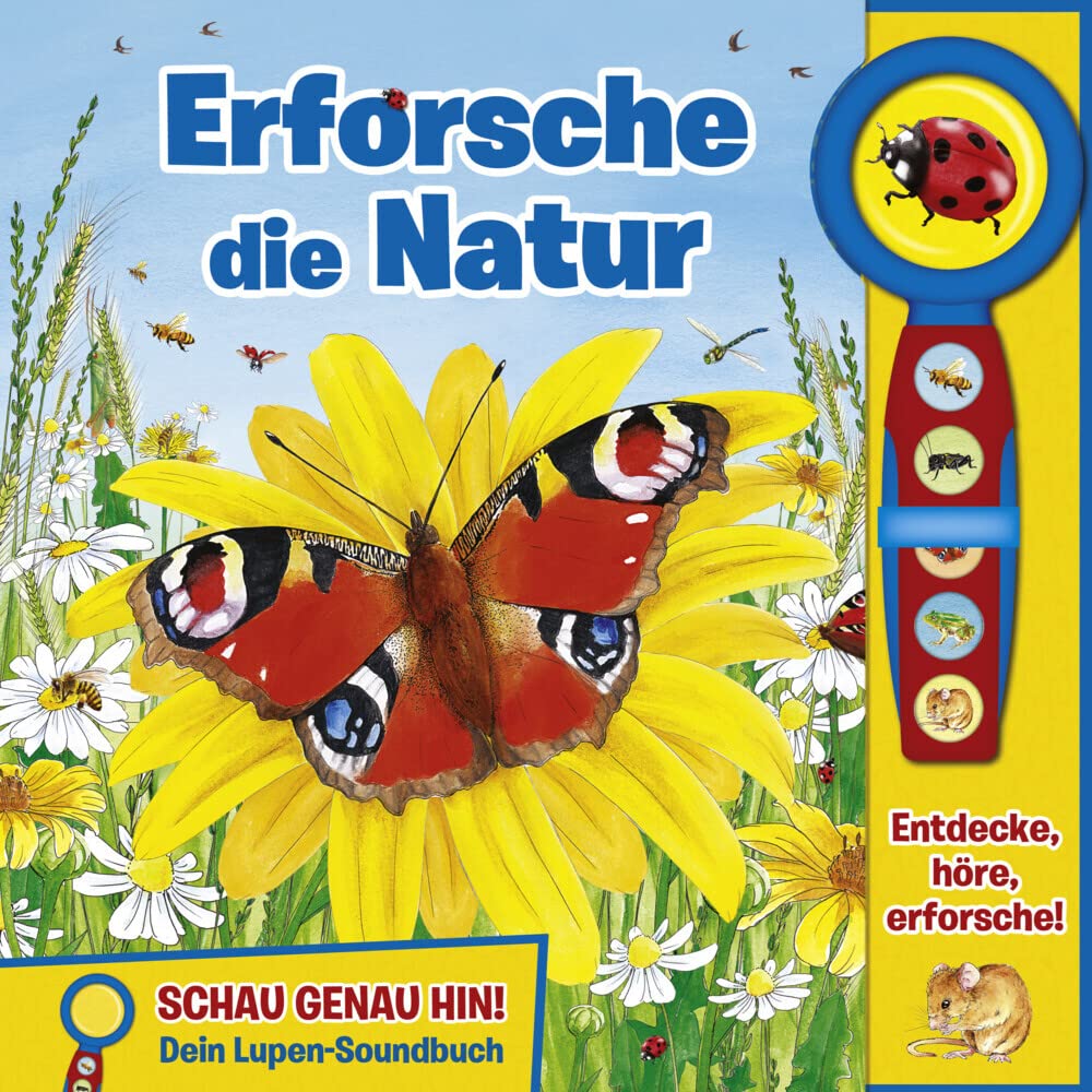 Lupen-Soundbuch - Erforsche die Natur - Bilderbuch und abnehmbare Lupe mit 5 spannenden Geräuschen für Kinder ab 3 Jahren Children's books