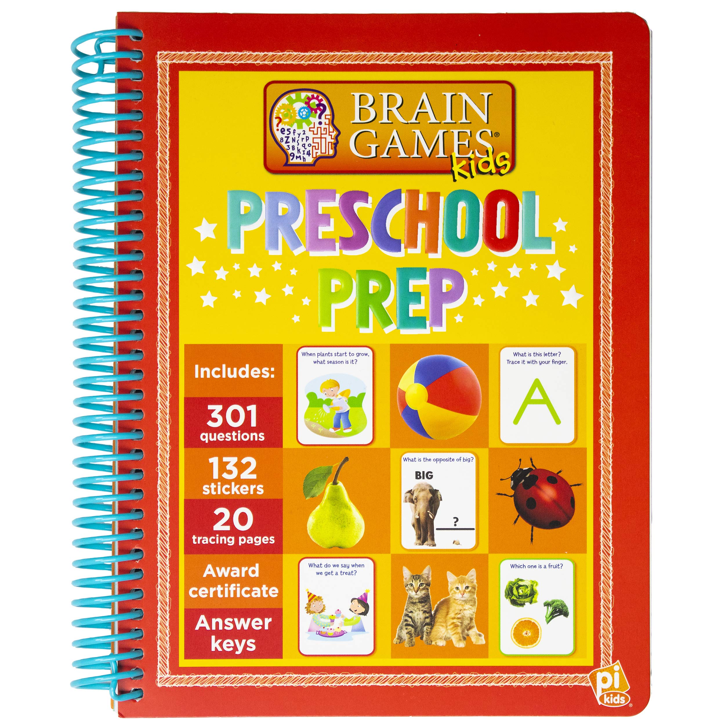Brain games Kids - Preschool Prep - Over 300 Questions on Math, Science, English, and More! Children's books