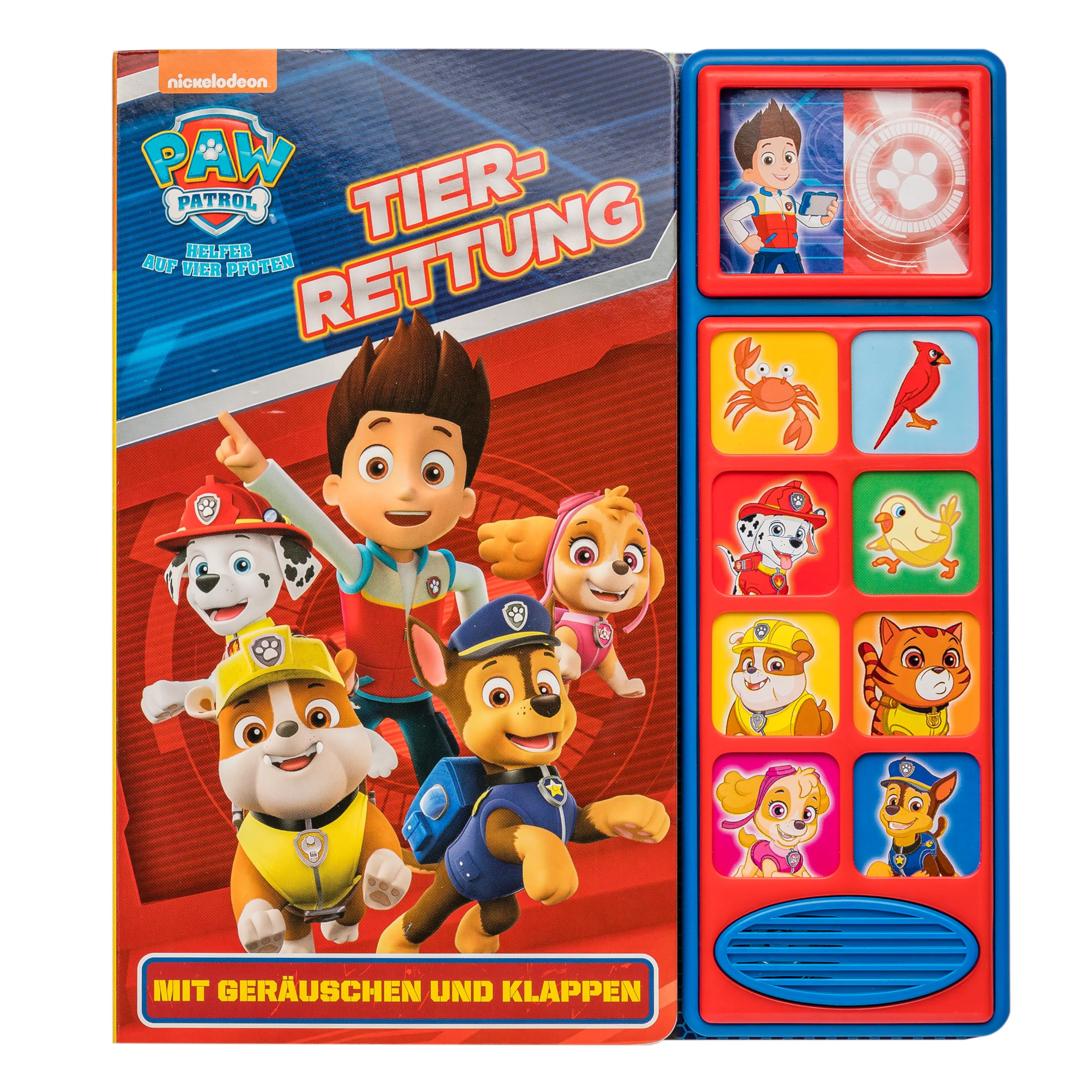 PAW Patrol - Tier-Rettung - Klappen-Geräusche-Buch mit 10 pfotastischen Geräuschen für Kinder ab 3 Jahren Tiptoi & Games