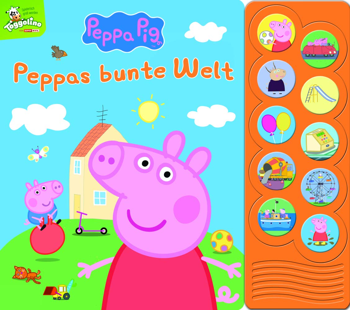 Peppa Pig - Peppas bunte Welt - Interaktives Pappbilderbuch mit 10 lustigen Geräuschen Tiptoi & Games