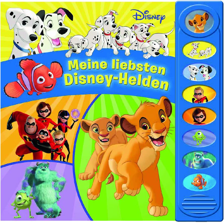 Disney - Meine liebsten Disney-Helden - 8-Button-Soundbuch ab 3 Jahren - interaktives Bilderbuch mit 8 tollen Geräuschen zu den beliebtesten Disney/Pixar-Filmen Tiptoi & Games