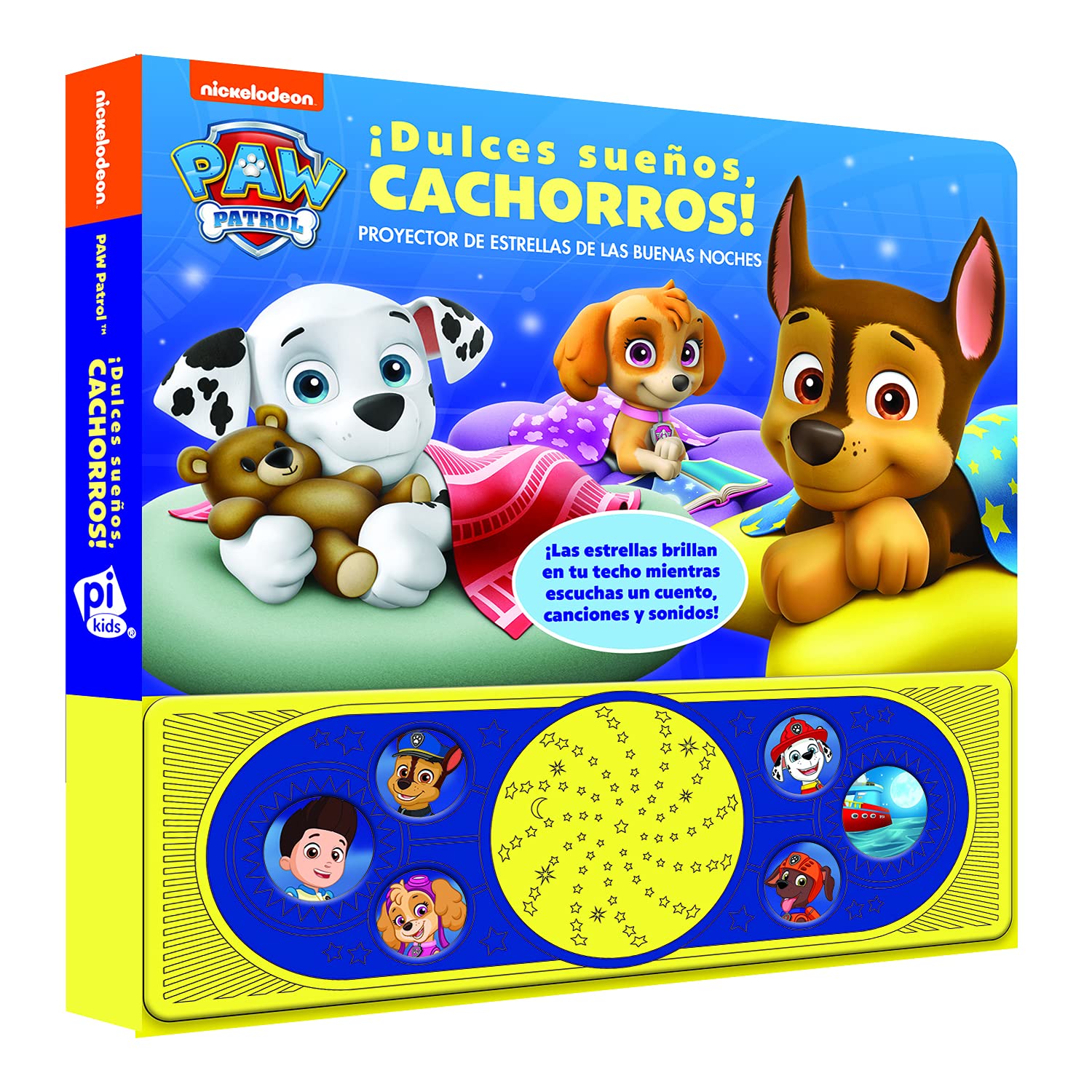 DULCES SUEÑOS CACHORROS. PROYECTOR DE ESTRELLAS PATRULLA CANINA. book