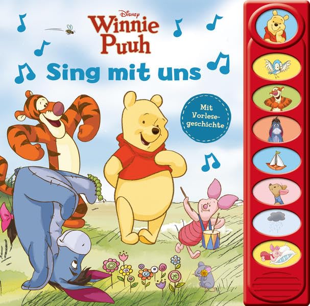 Disney Winnie Puuh - Sing mit uns - 8-Button-Soundbuch - interaktives Bilderbuch mit 8 beliebten Kinderliedern zum Mitsingen: . Children's books