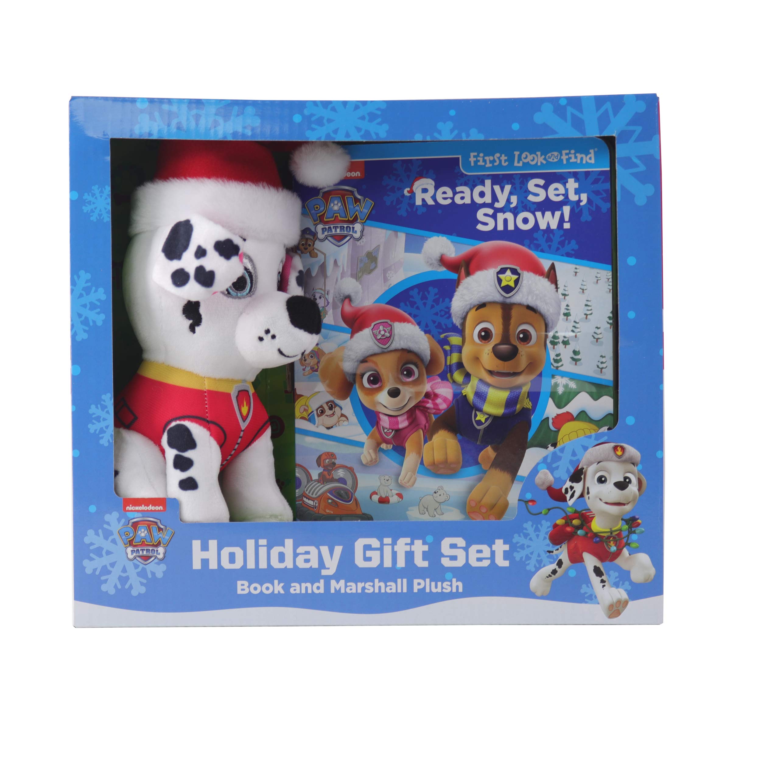 Nickelodeon Paw Patrol: Ready, Set, Snow! Holiday Gift Set Book and Marshall Plush Books
