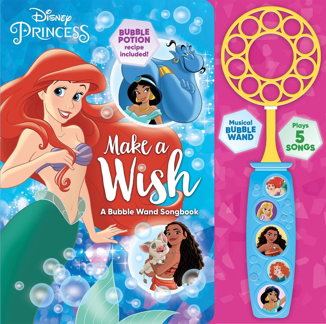 Disney Princess: Make a Wish a Bubble Wand Songbook Non-fiction