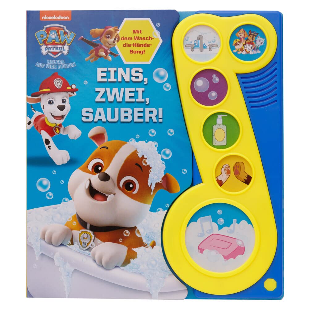 PAW Patrol - Eins, zwei, sauber! - Liederbuch mit Sound - Pappbilderbuch mit 6 Melodien und Geräuschen Children's books