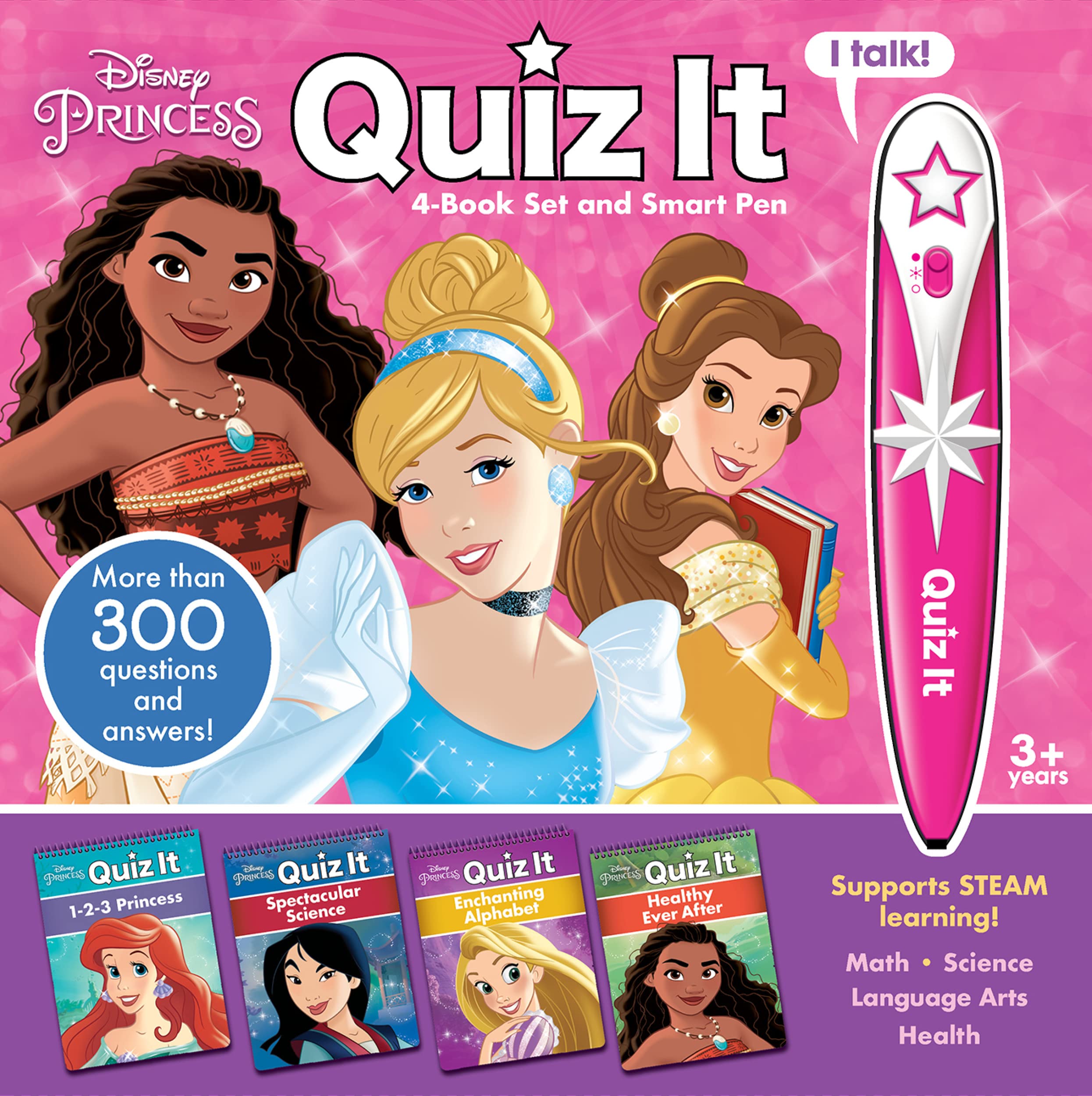 Disney Princess: Quiz It 4-Book Set and Smart Pen Non-fiction