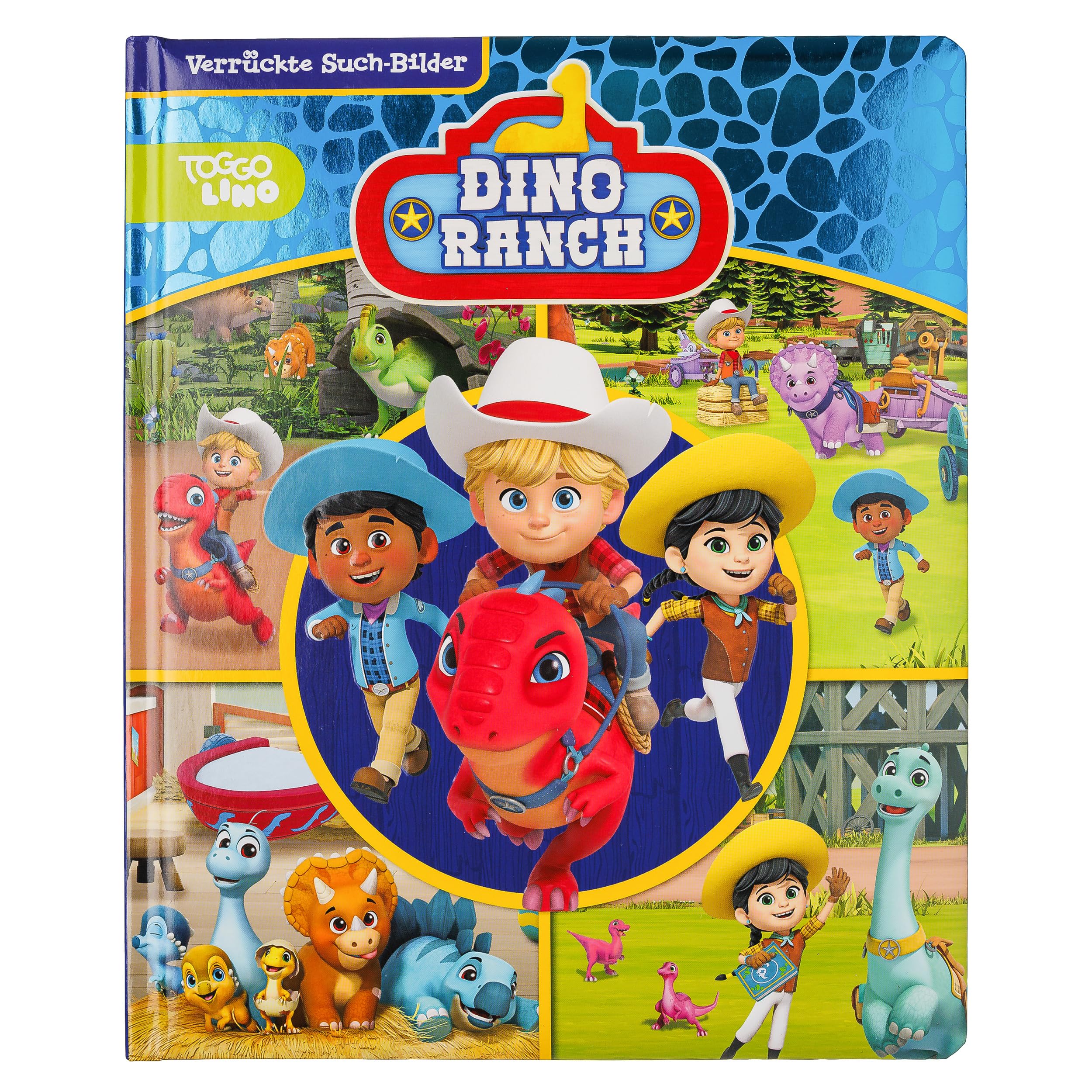Dino Ranch - Verrückte Such-Bilder, groß - Wimmelbuch für Kinder ab 18 Monaten - Pappbilderbuch mit wattiertem Umschlag Children's books