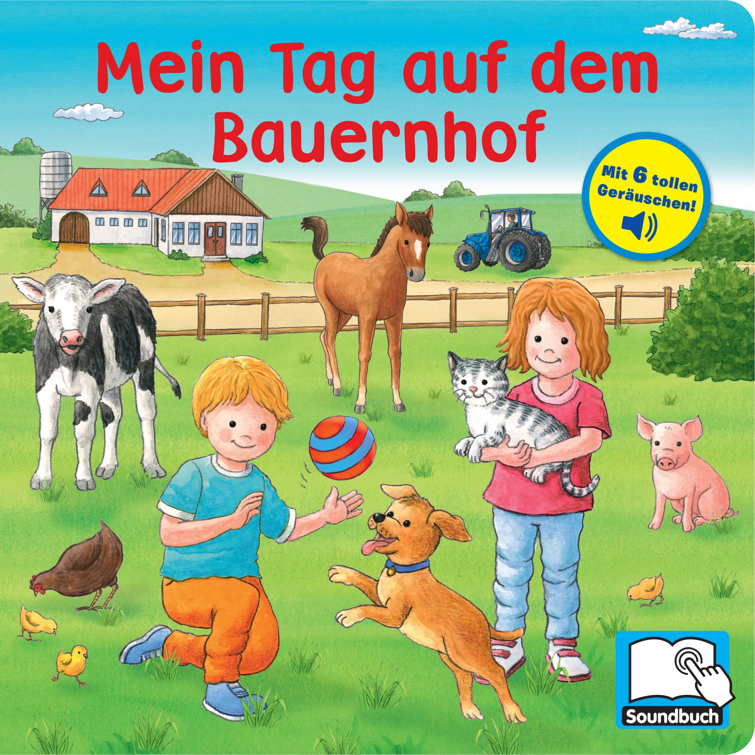 Mein Tag auf dem Bauernhof - Pappbilderbuch mit 6 integrierten Sounds - Soundbuch für Kinder ab 18 Monaten Children's books