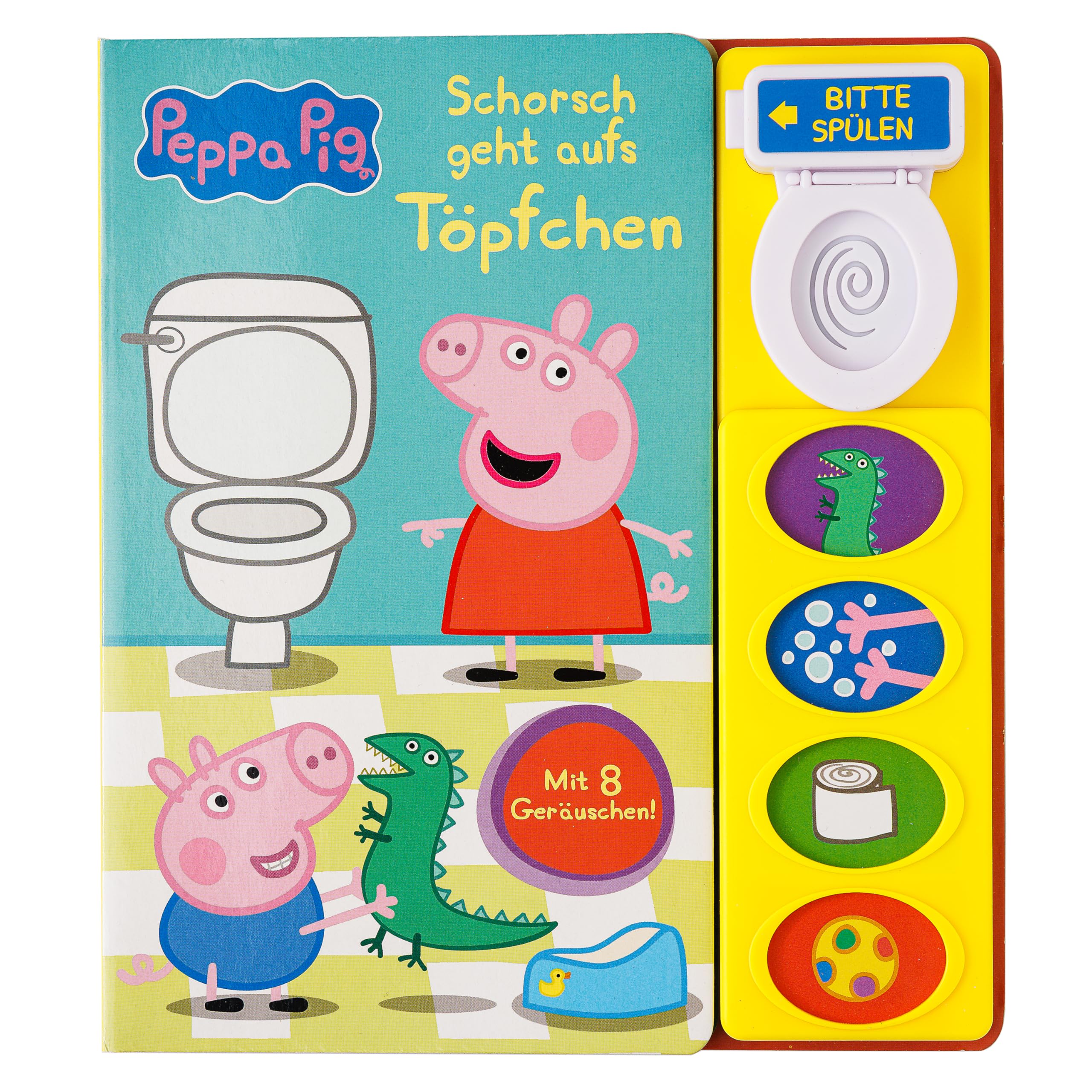 Peppa Pig - Schorsch geht aufs Töpfchen - Mein Klo-Soundbuch - Pappbilderbuch mit Klospülung und 8 Geräuschen - Peppa Wutz Children's books
