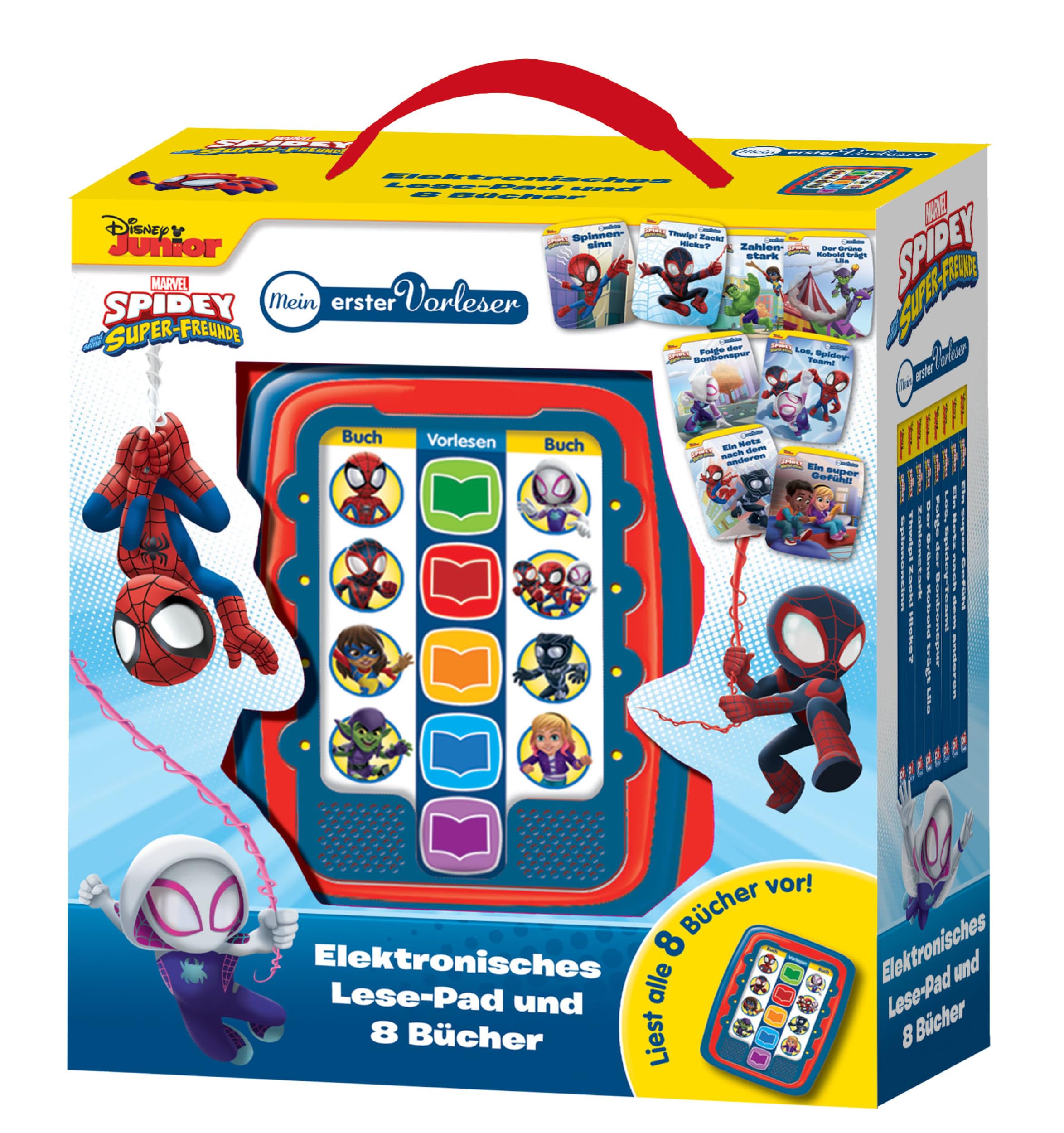 Marvel Spidey und seine Super-Freunde - Mein erster Vorleser - Elektronisches Lese-Pad mit 8 Pappbilderbüchern Tiptoi & Games