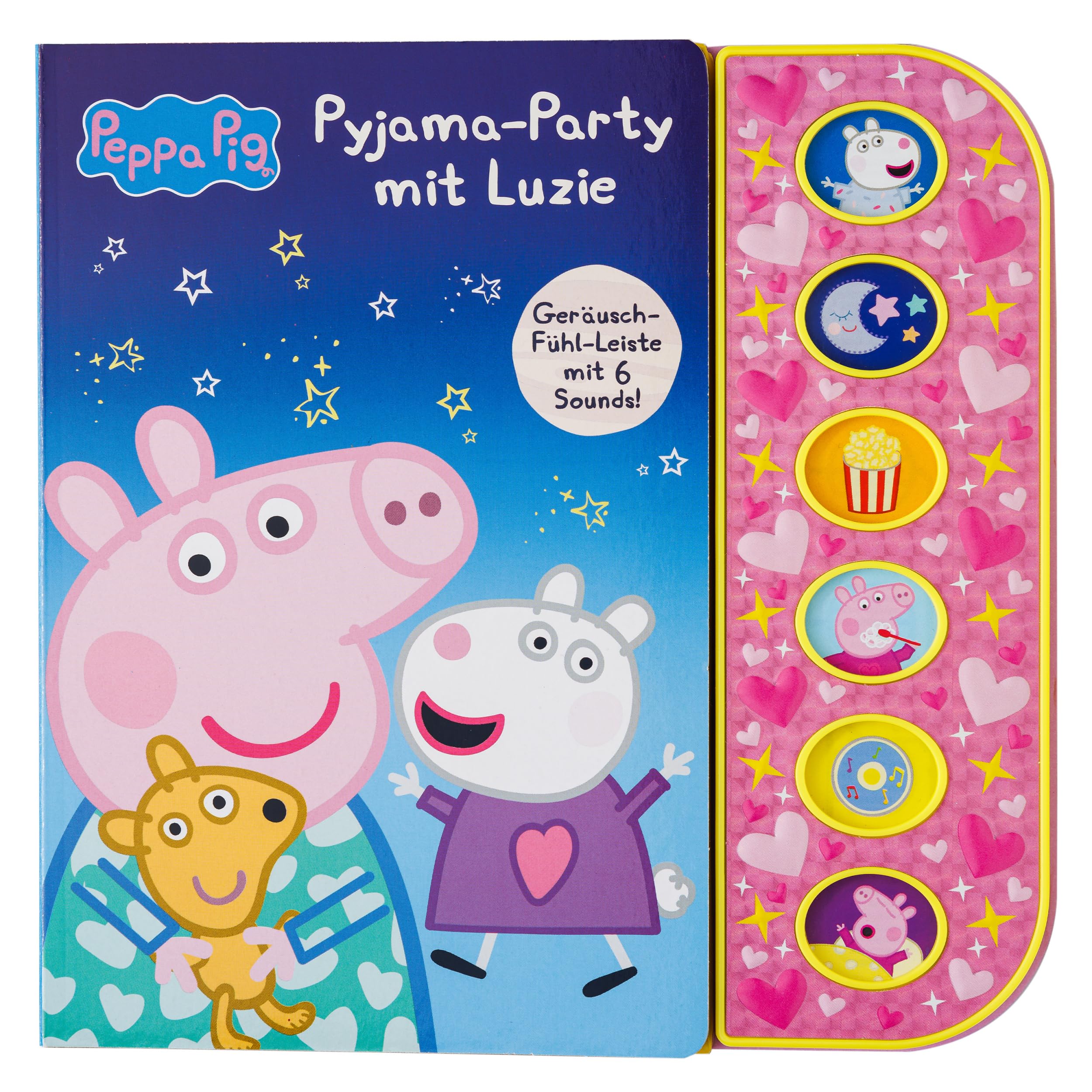 Peppa Pig - Pyjama-Party mit Luzie - Soundbuch mit Fühlleiste und 6 Geräuschen für Kinder ab 3 Jahren - Peppa Wutz Children's books
