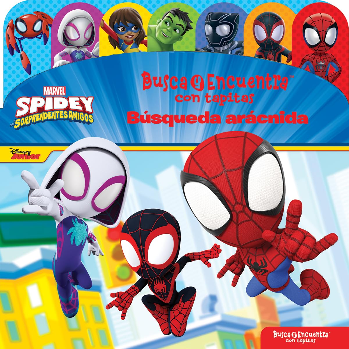 BUSQUEDA ARACNIDA. BUSCA Y ENCUENTRA CON TAPITAS SPIDEY LAF LF book