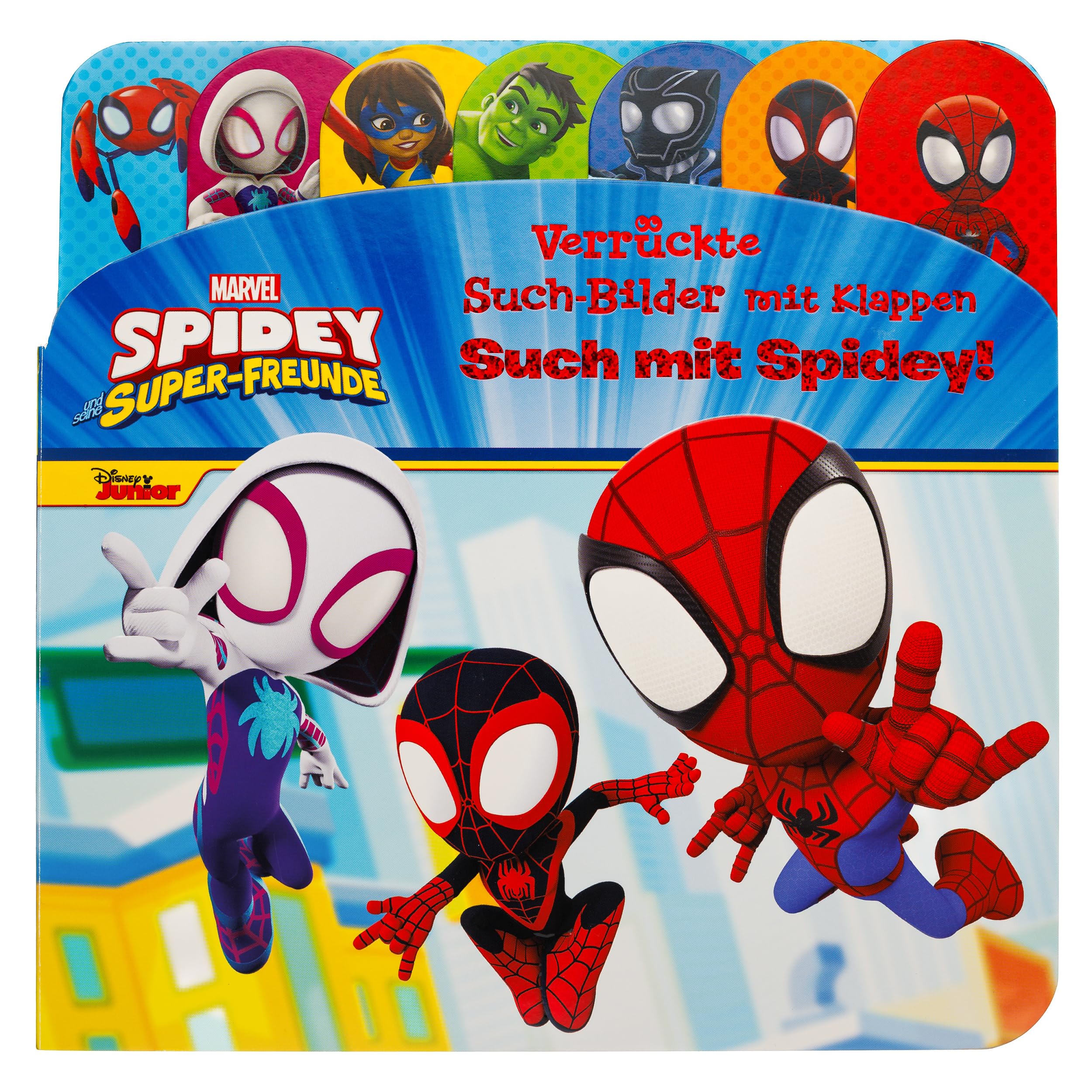 Marvel Spidey und seine Super-Freunde - Verrückte Such-Bilder mit Klappen - Such mit Spidey! - Pappbilderbuch mit 20 Klappen - Wimmelbuch für Kinder ab 18 Monaten Tiptoi & Games