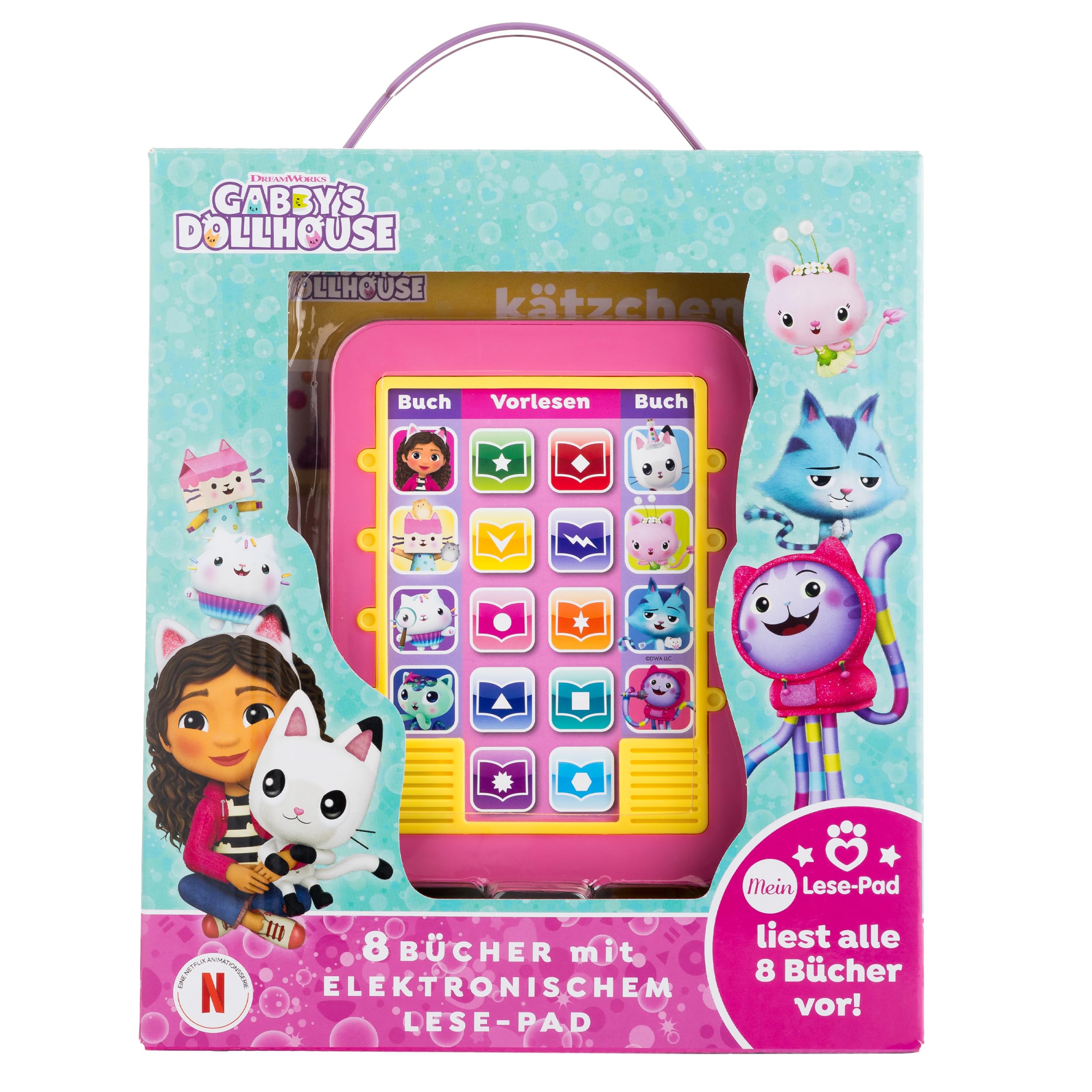 Gabby's Dollhouse - Mein Vorleser - Elektronisches Lese-Pad mit 8 Hardcover-Büchern Tiptoi & Games
