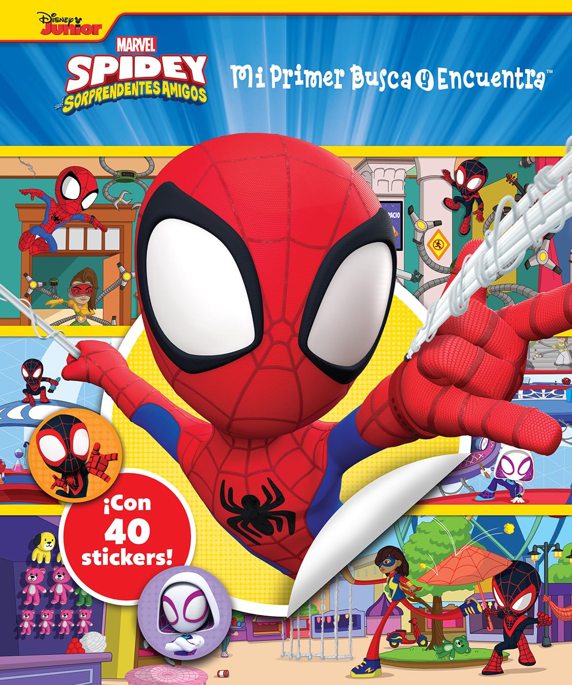First Look and Find & Stickers Castilian Marvel Spidey and His Amazing Friends book