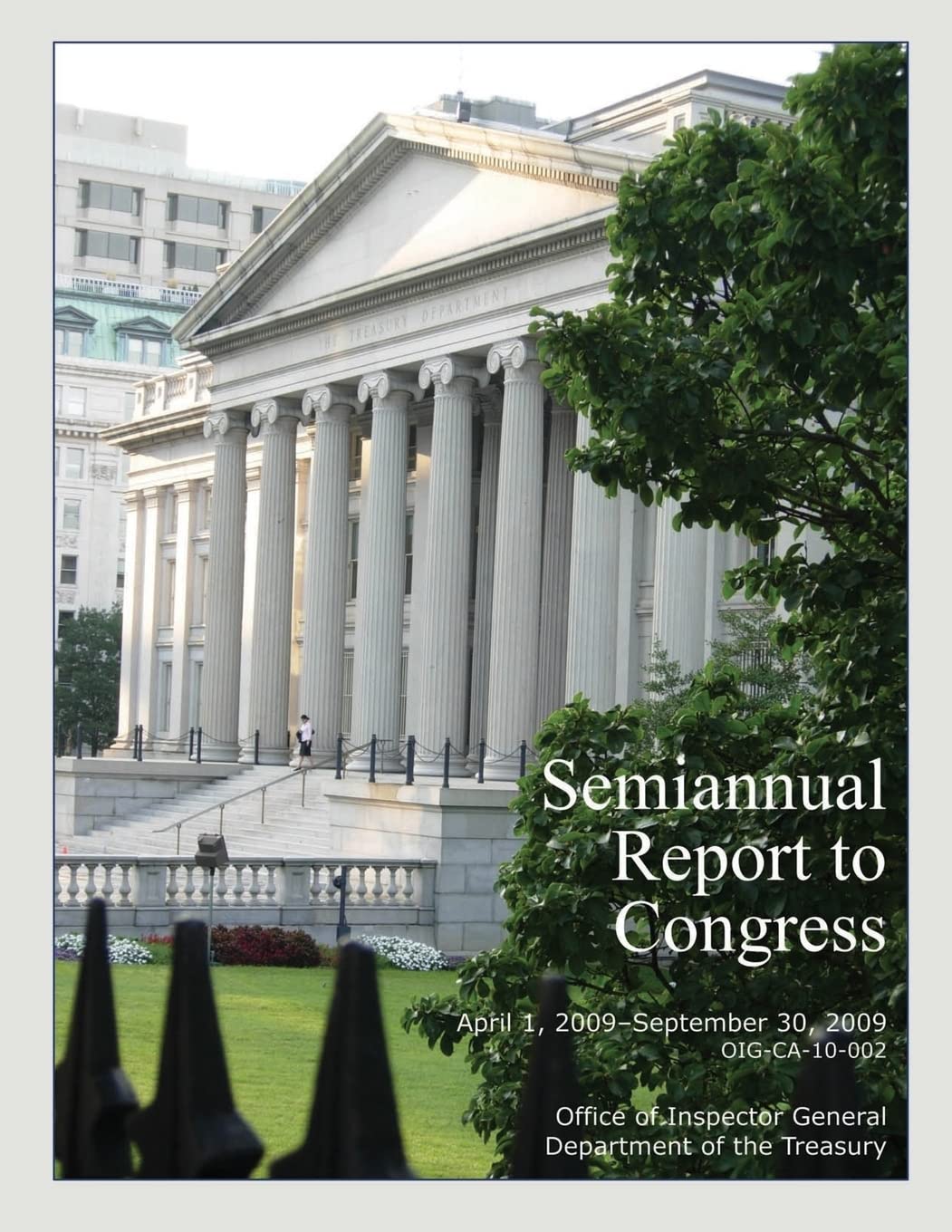 Semiannual Report to Congress April 1, 2009-September 30, 2009 Reference Books